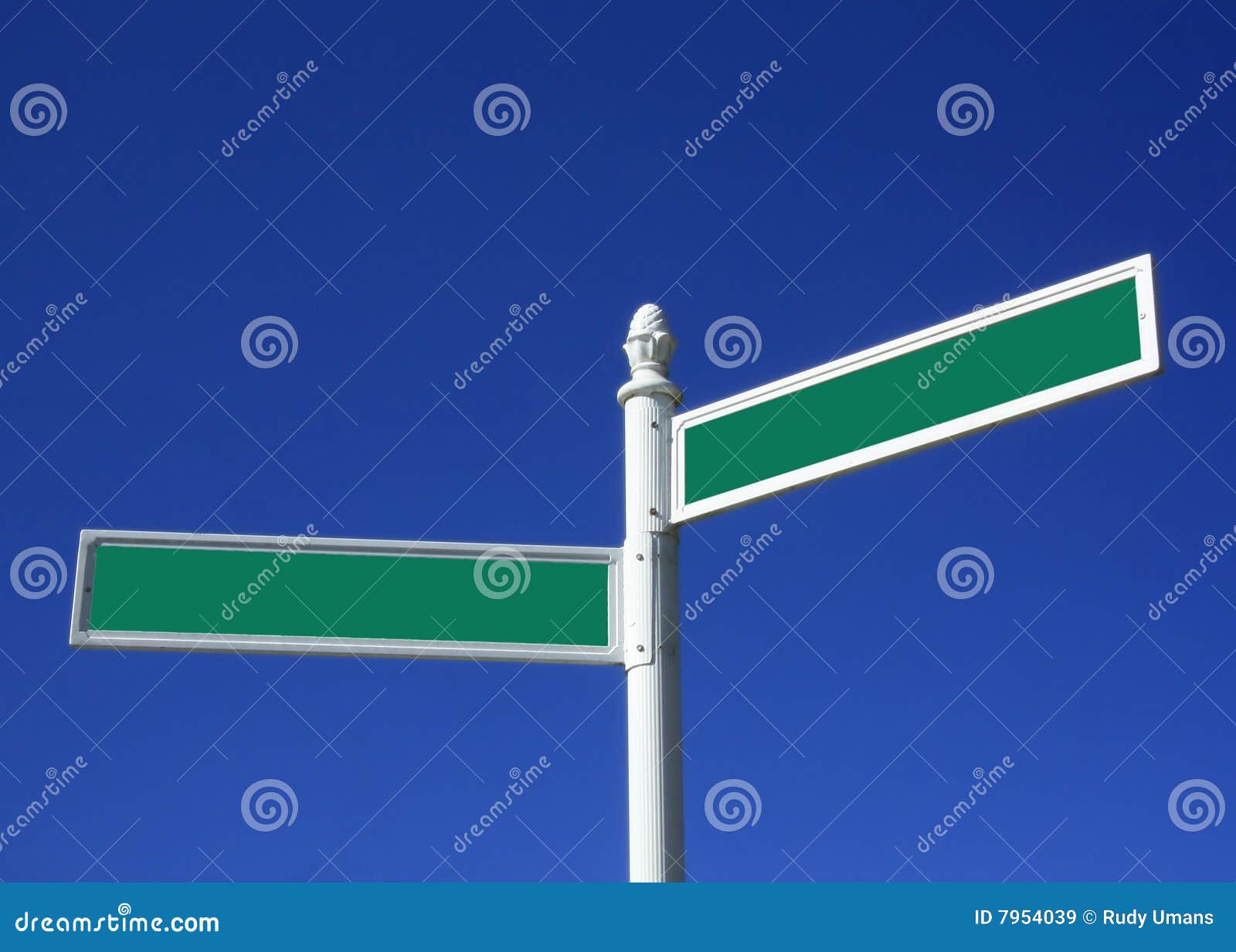 Blank street sign stock image. Image of green, city, confusion - 7954039