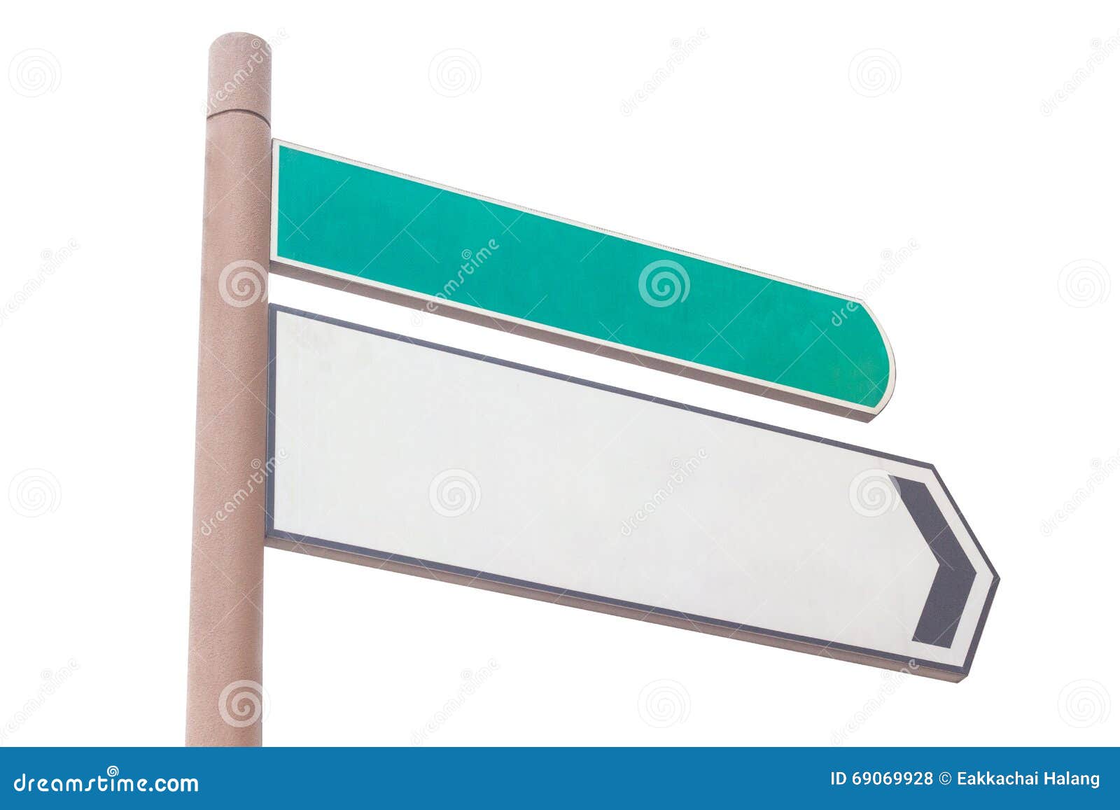 Blank Street Sign Isolated on White Stock Photo Image of background