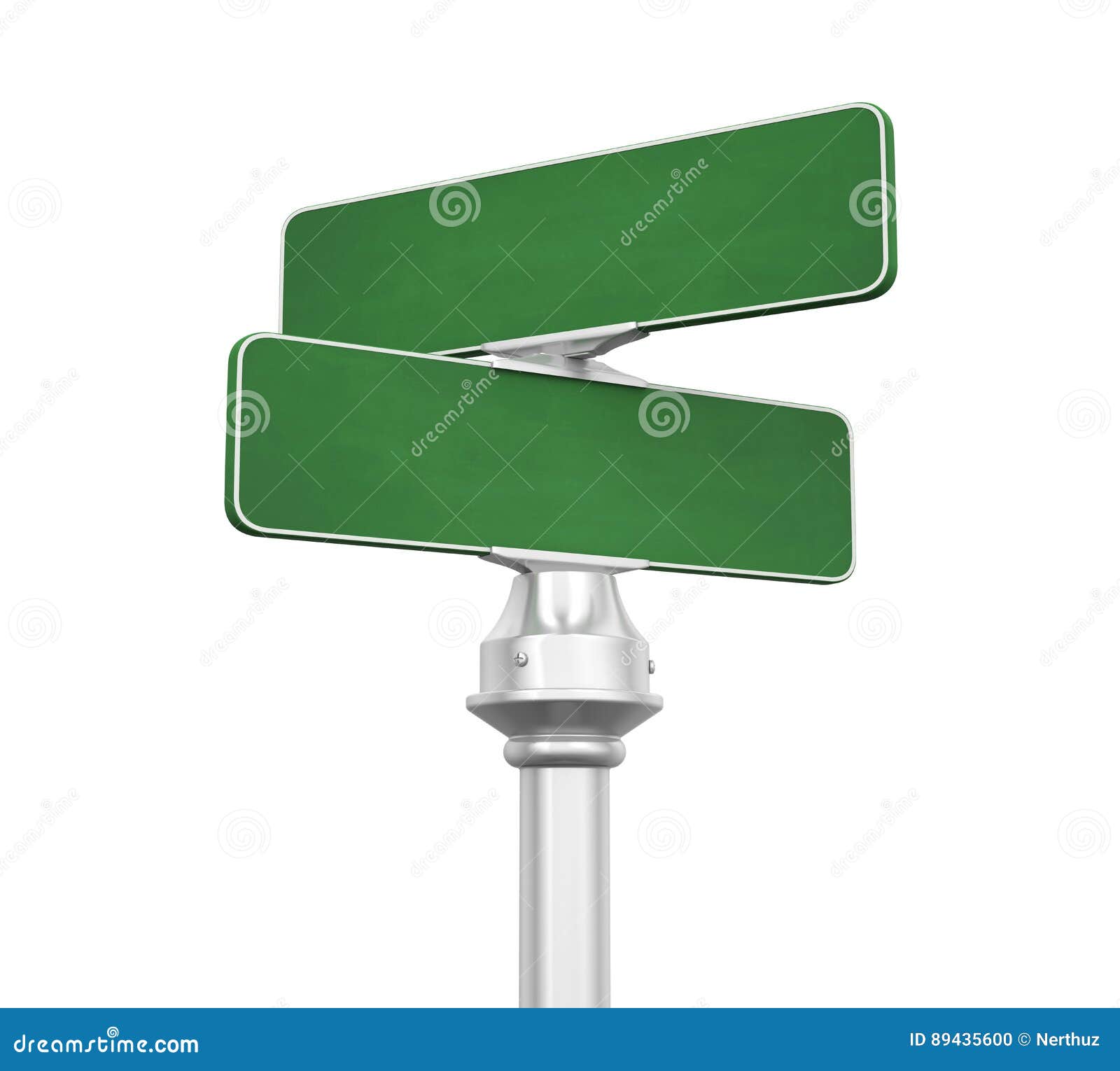 Blank Street Sign Isolated stock illustration. Illustration of roadside