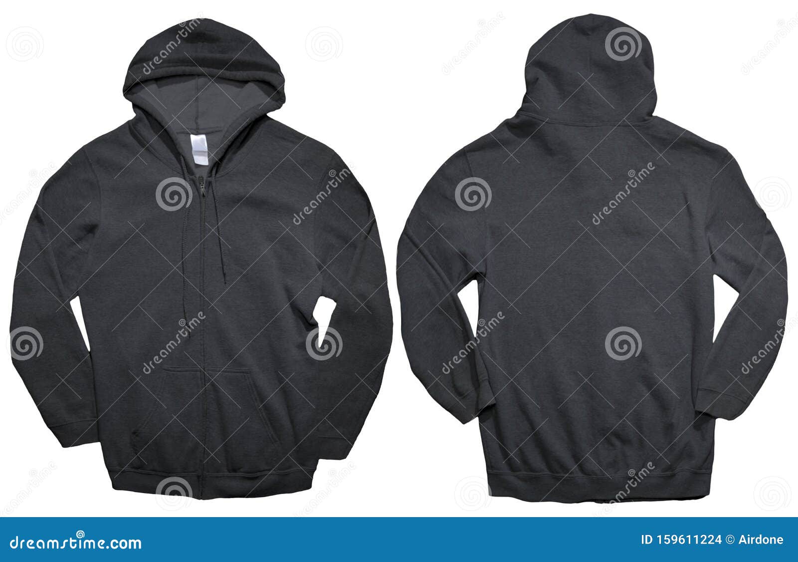 Download Black Hoodie Mock up stock photo. Image of rear, hoodie - 159611224