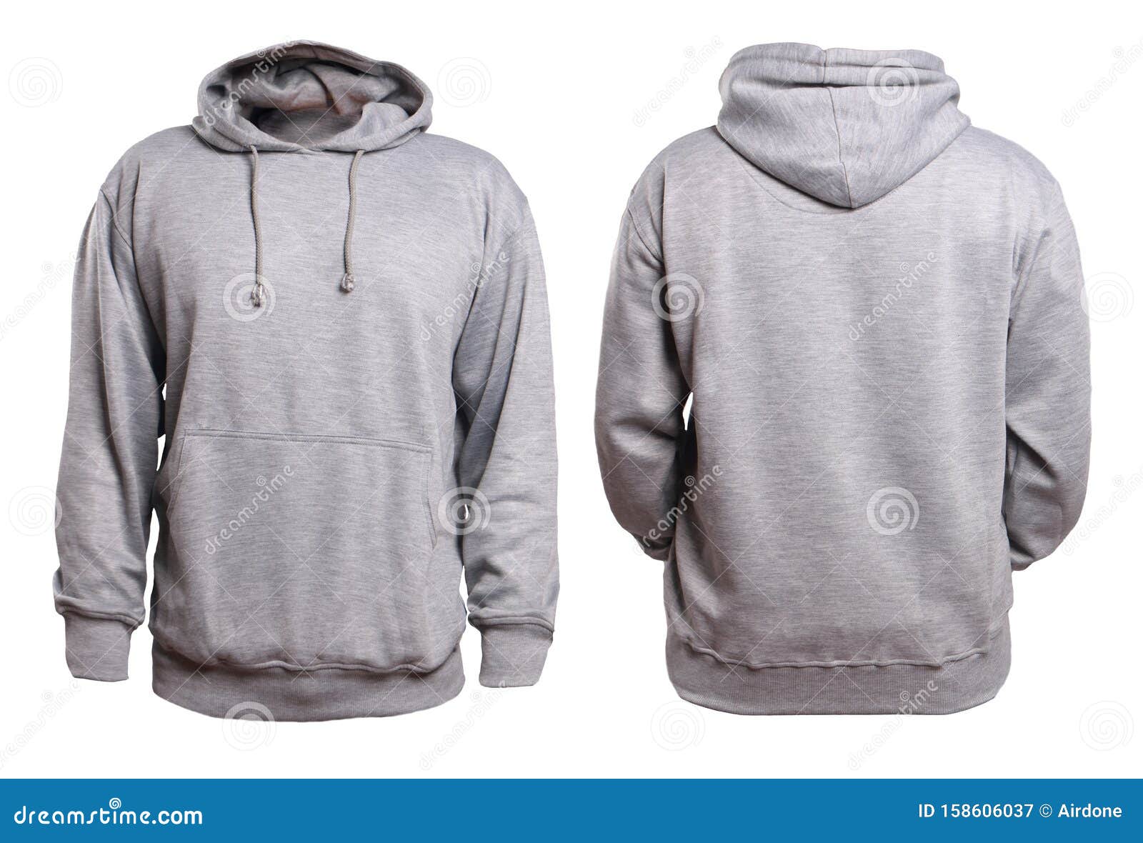 Download Gray Hoodie Mock up stock image. Image of front, jacket ...