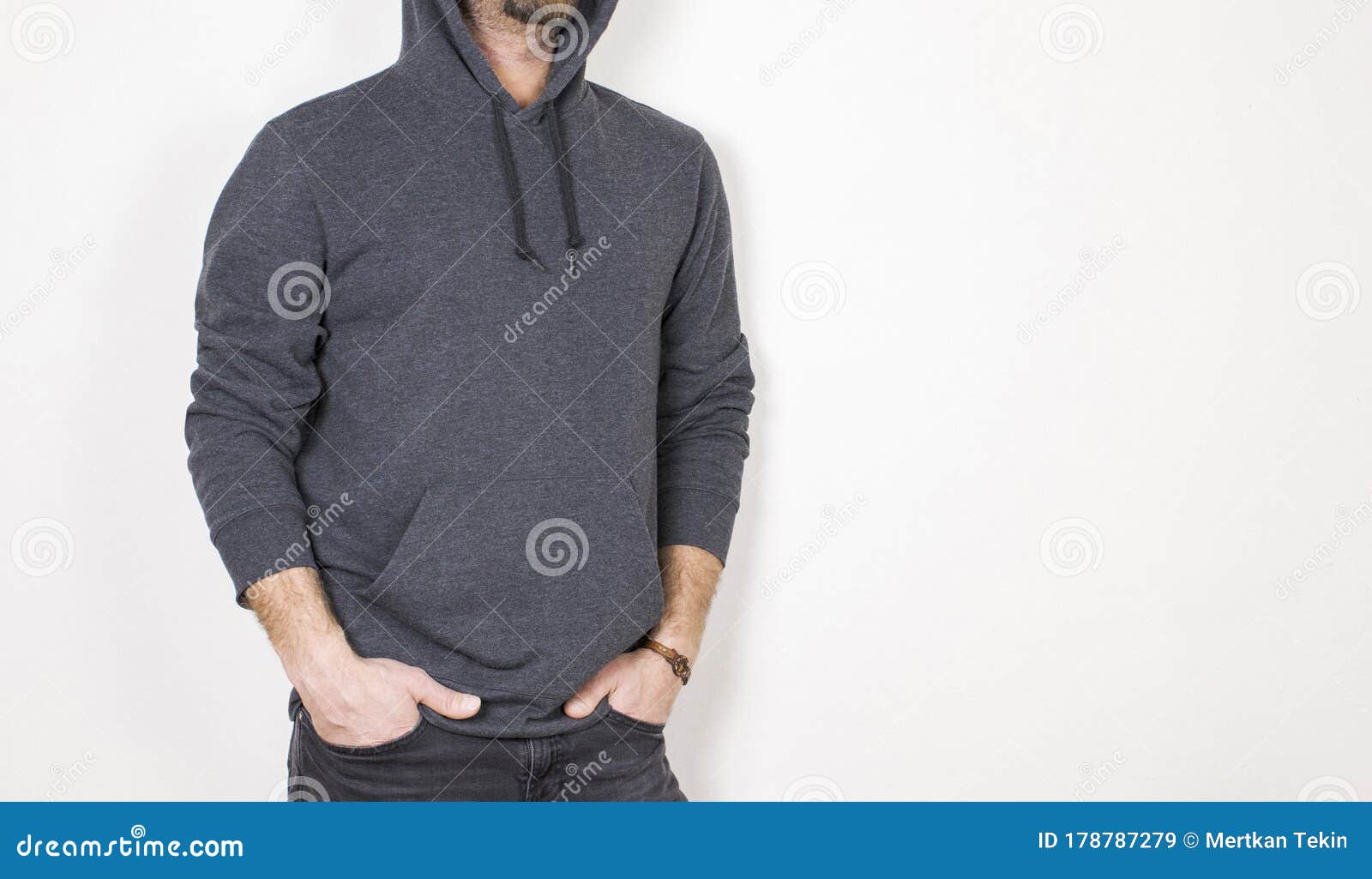Download Blank Sweatshirt Mockup, Male Model, Isolated Background ...