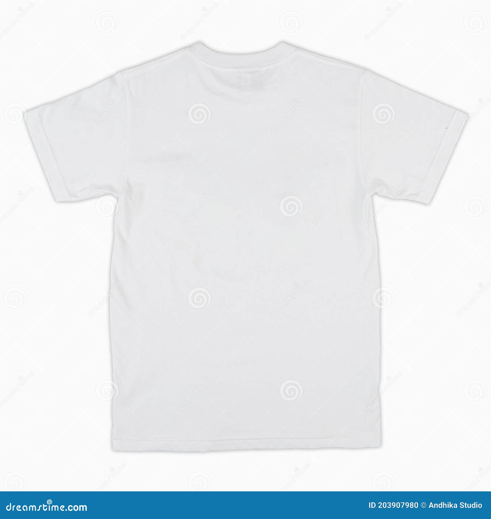 Download Blank T Shirt Color White Template Back View Stock Photo Image Of Back Color 203907980