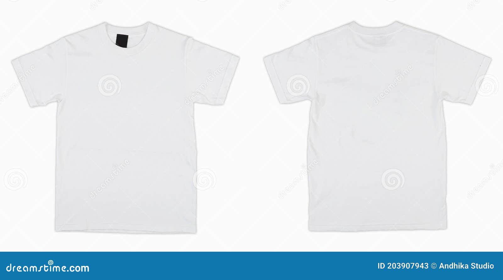 Blank Mockup T-shirt Set To Be Printed. Stock Illustration In Blank Tee Shirt Template