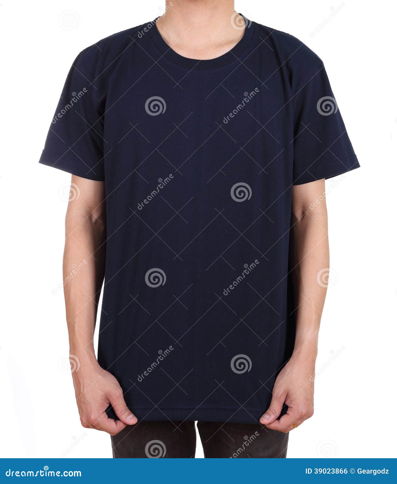 Blank tshirt on man stock photo. Image of adult, blank 39023866
