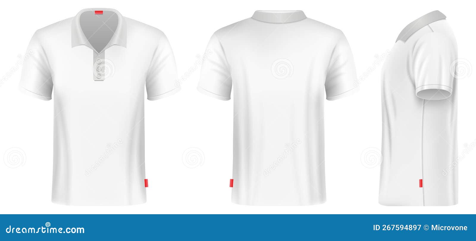 Blank T-shirt Mockup. Realistic Clothing Front and Back View Stock ...