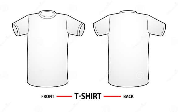 Blank T-Shirt template stock illustration. Illustration of back - 13335884