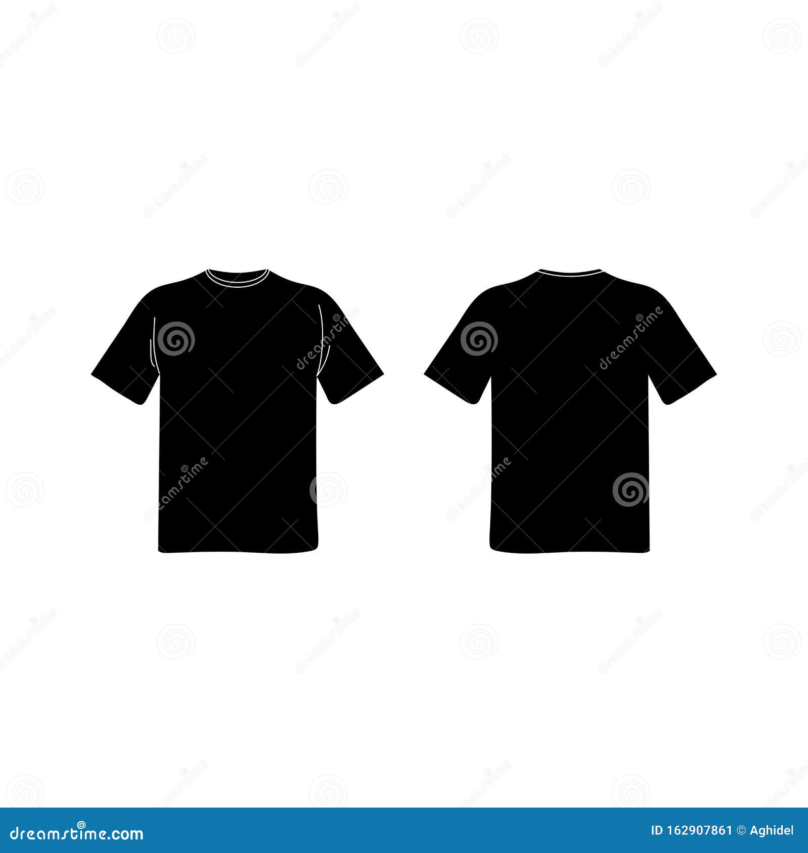 Download Blank T Shirt Template. Black Vector T-shirt Shape For ...