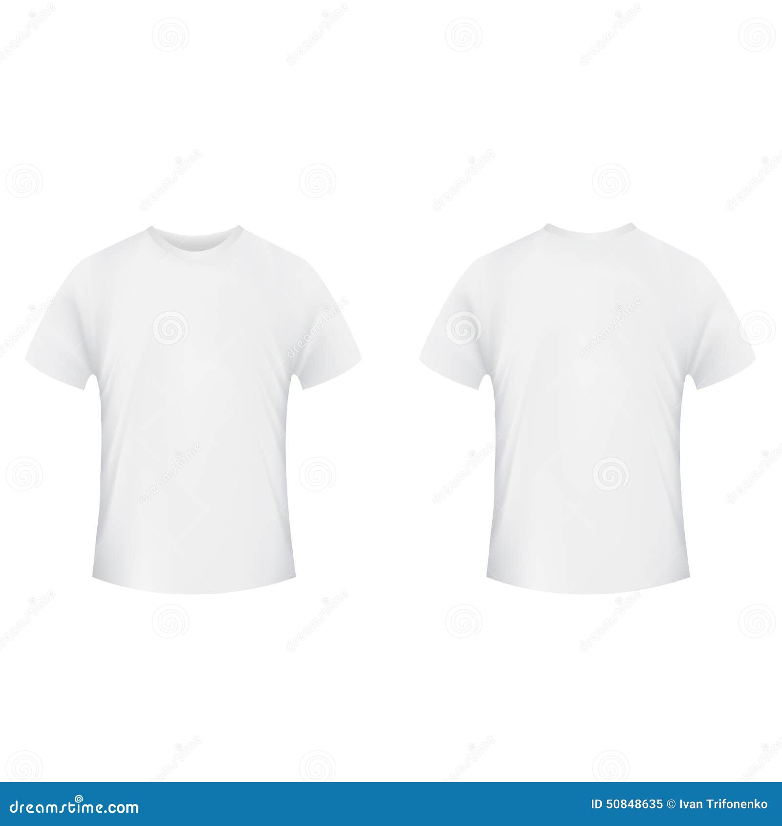 Download Blank T-shirt Template. Front And Back Side Stock ...