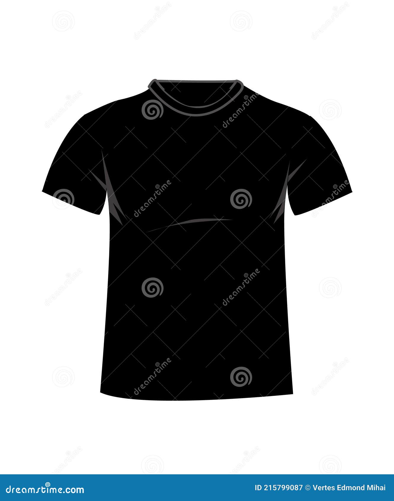 Blank T-shirt Template. Front Stock Vector - Illustration of fashion ...