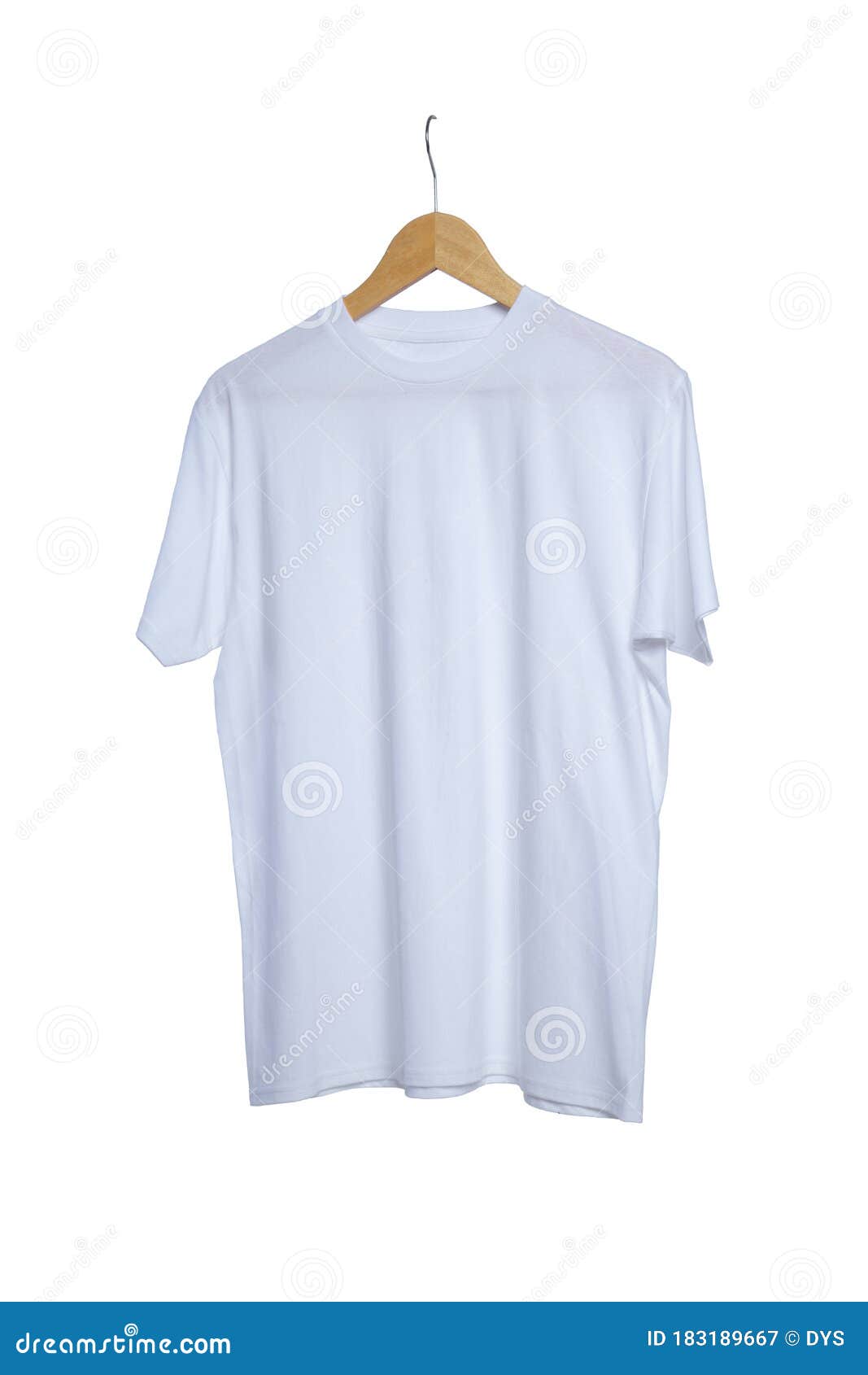 Download Blank T Shirt White Color On Wood Hanger Isolated On White ...