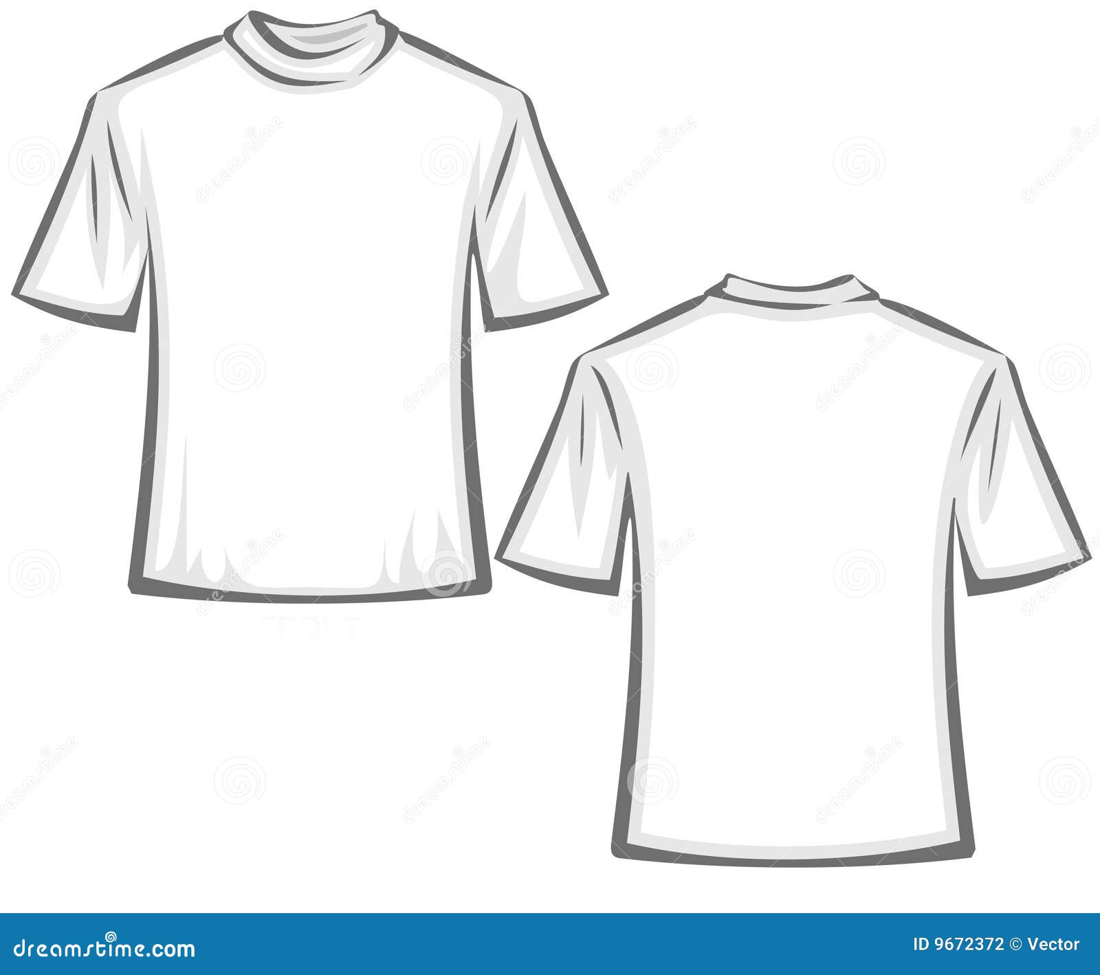 Blank T-shirts Illustration Stock Vector - Image: 9672372