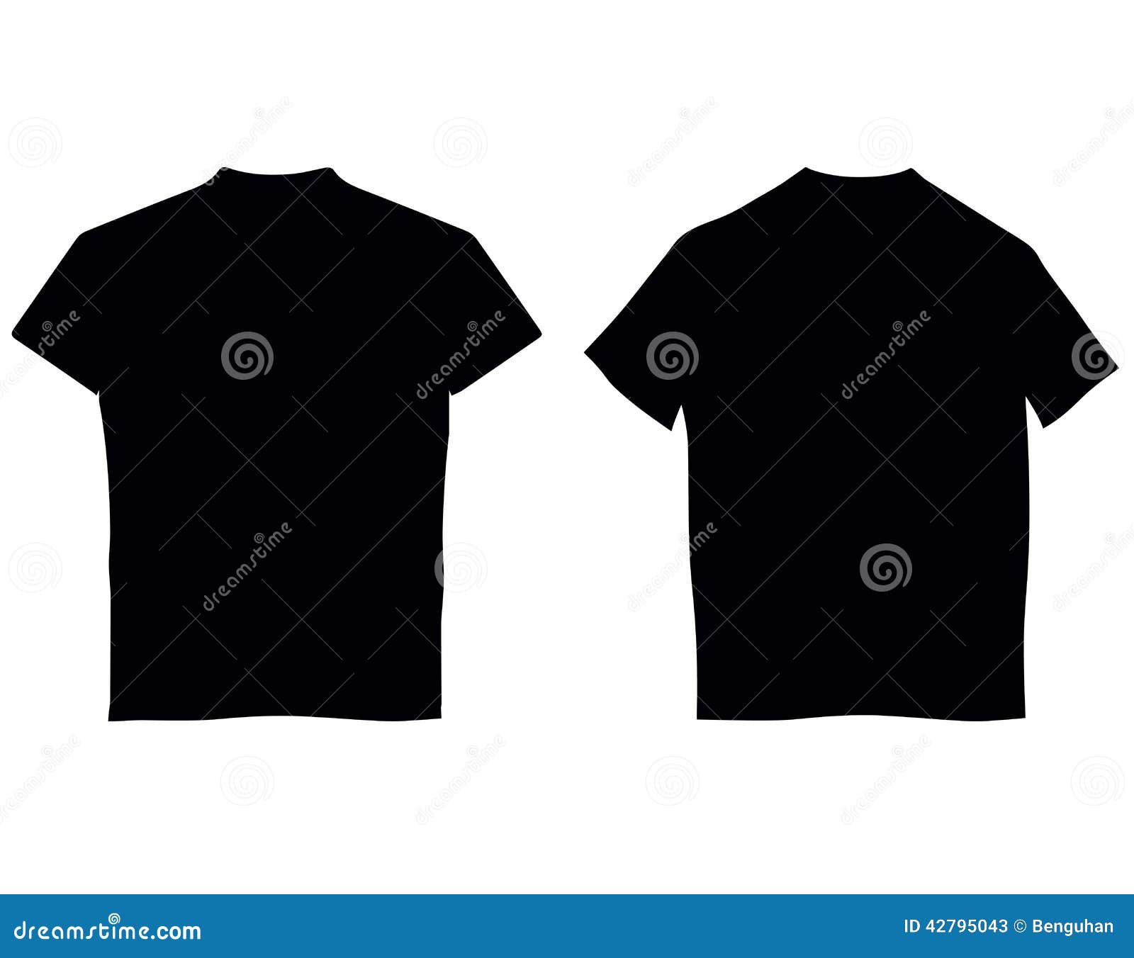 Blank T-shirts stock illustration. Illustration of fashion - 42795043