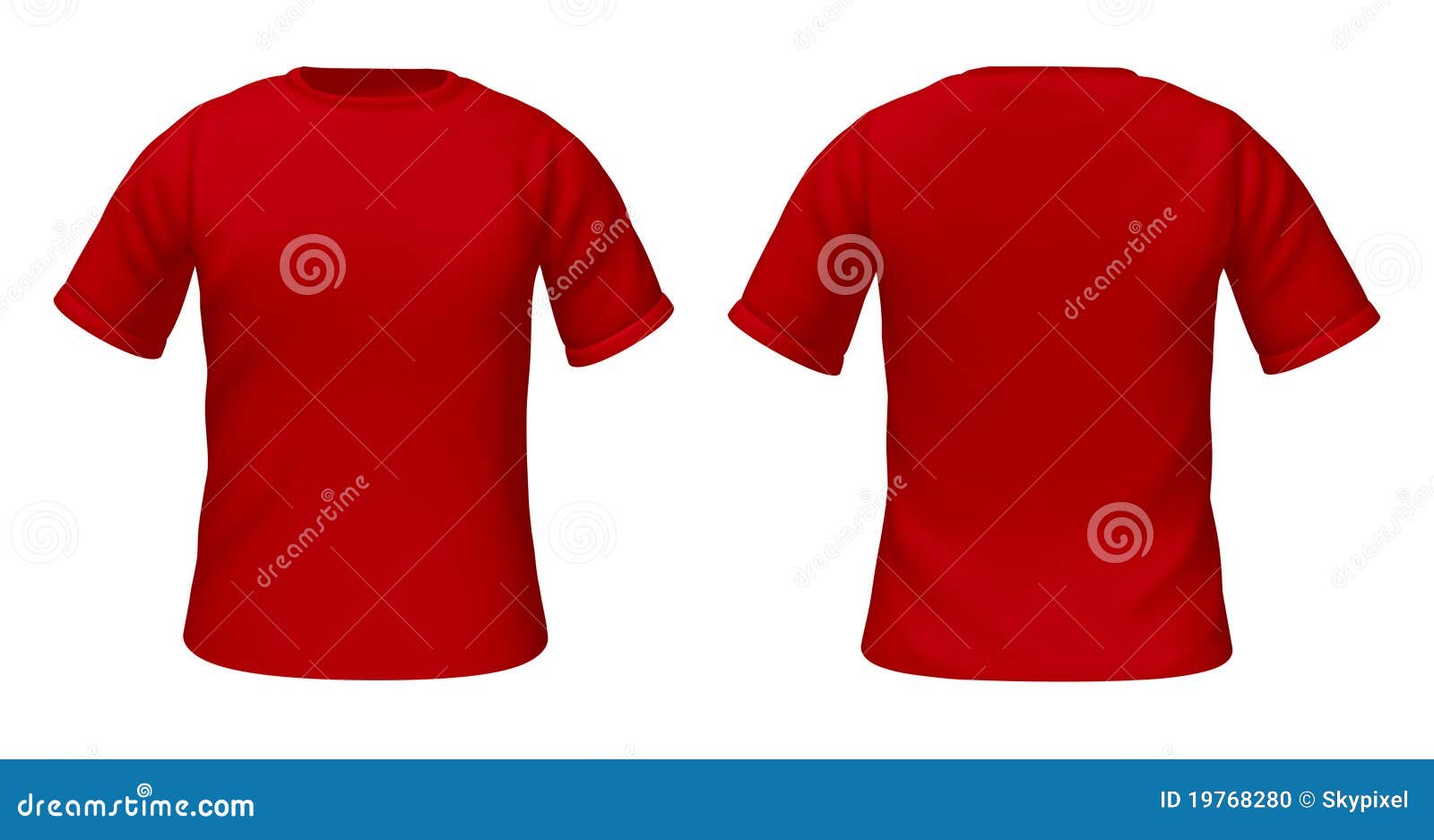 Download Blank T-shirts Template With Red Color Stock Illustration ...