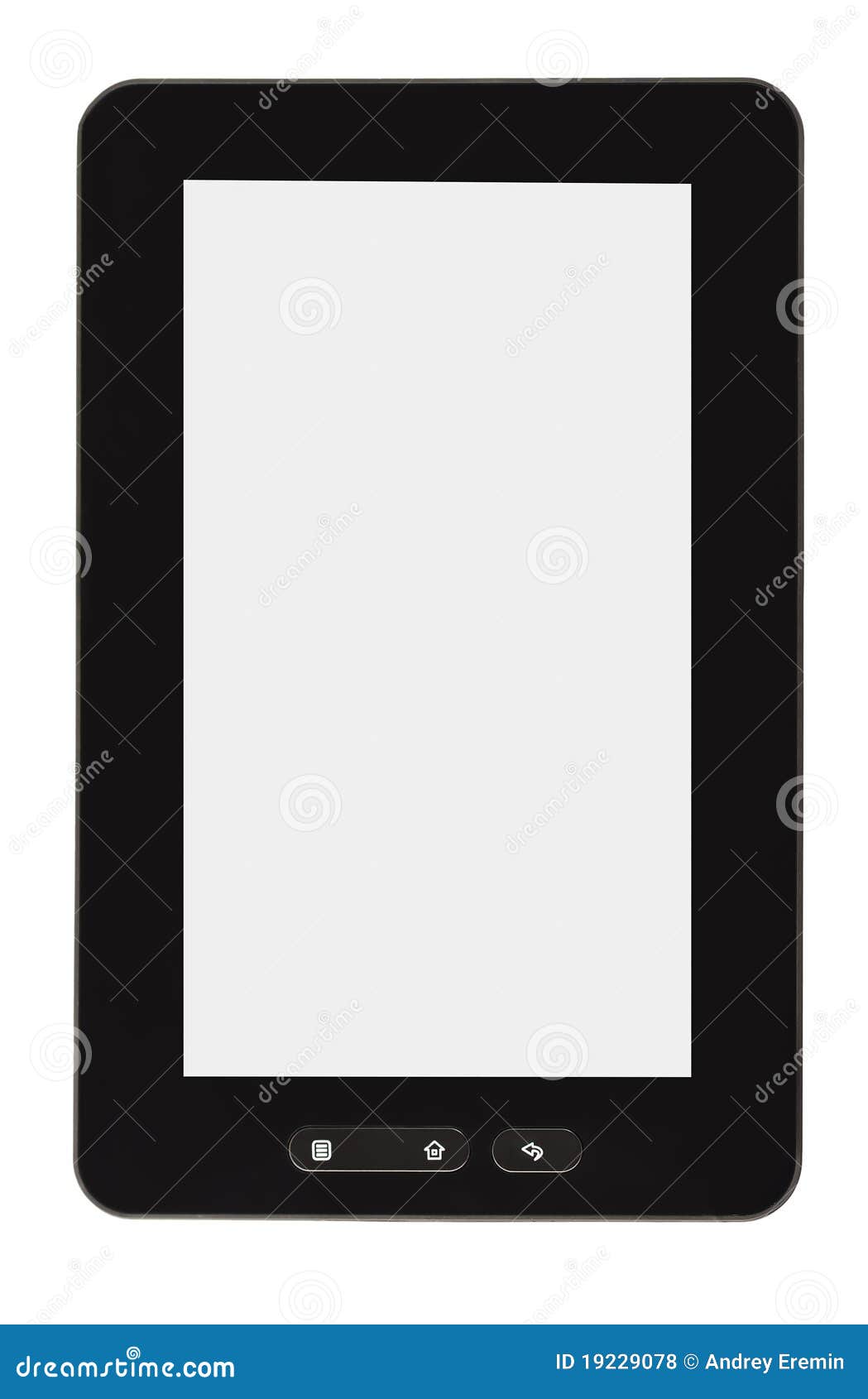 Blank tablet PC stock photo. Image of button, isolated - 19229078