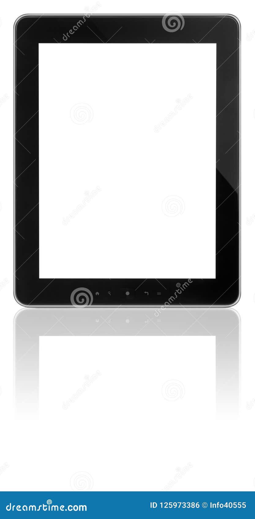 Blank Tablet Screen Isolated on White Stock Photo - Image of industry ...