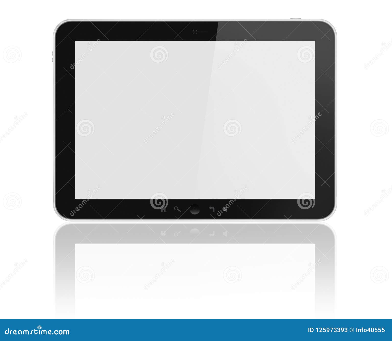 Blank Tablet Screen Isolated on White Stock Image Image of