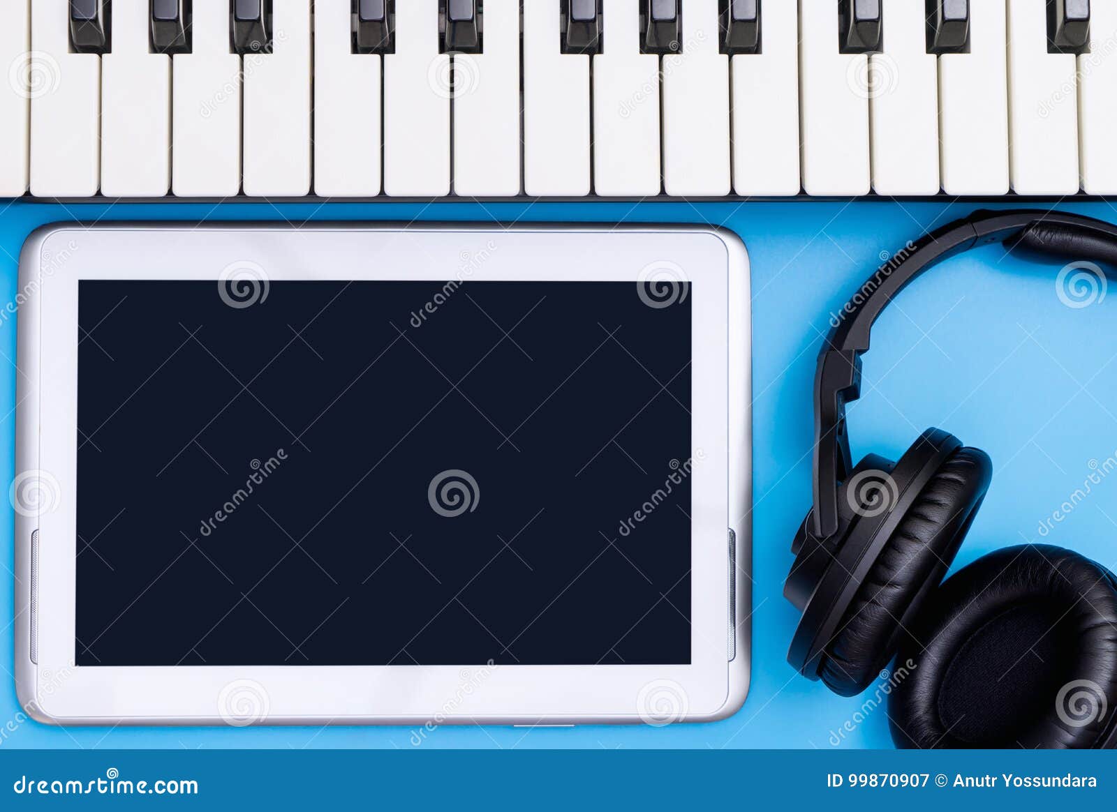 Blank Tablet for Music Application and Production Stock Image Image