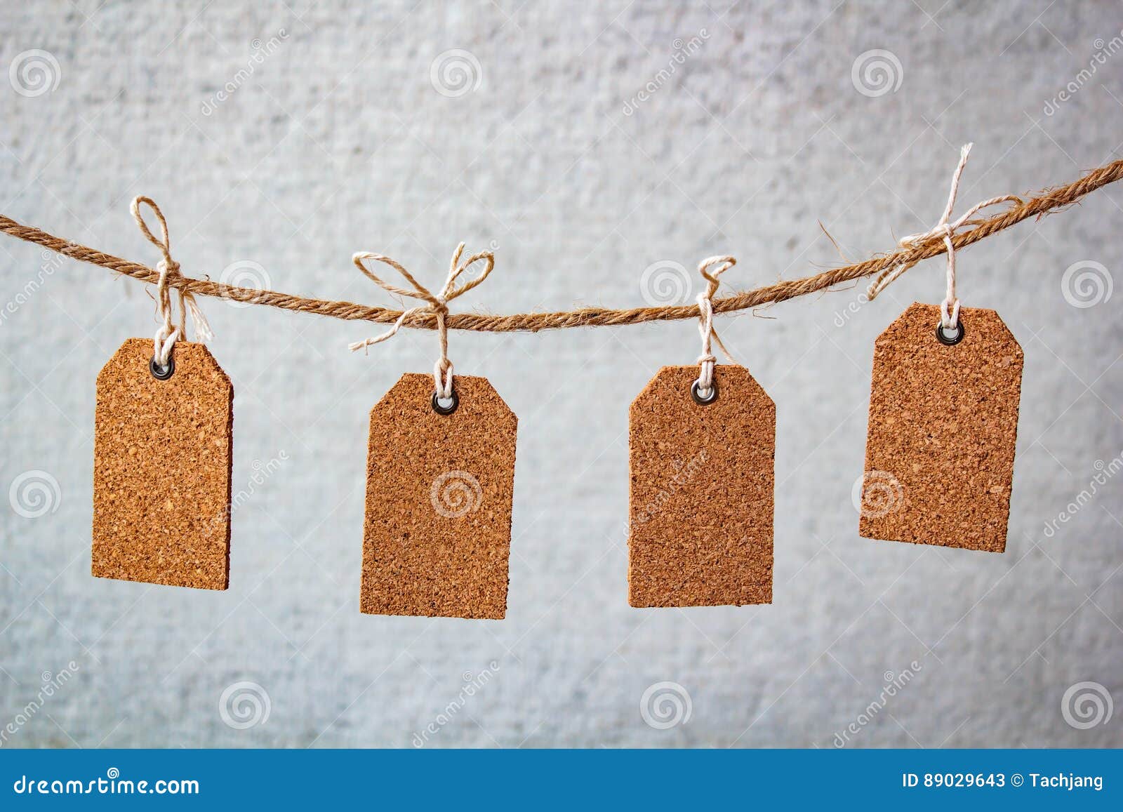 Blank Tag with String, Price Tag, Gift Tag. Stock Image Image of