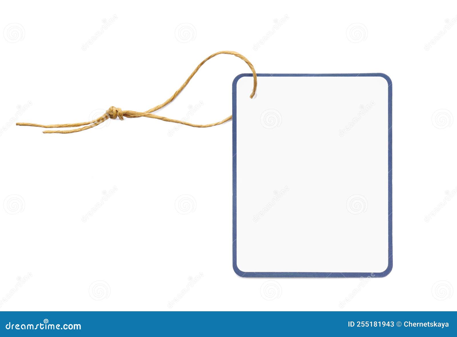 Blank Tag on Background, Top View. Space for Text Stock Image Image