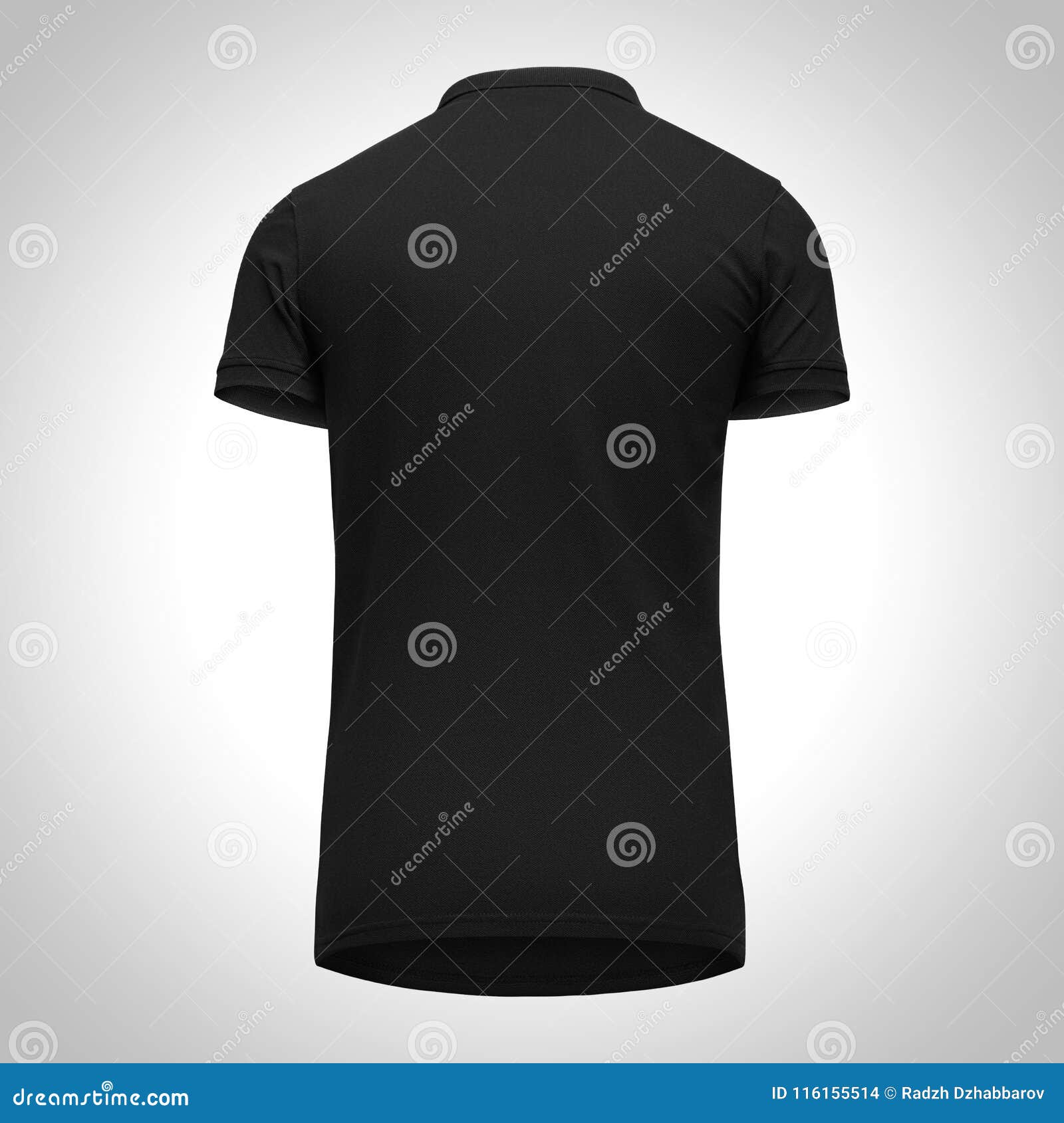 Download Blank Template Men Black Polo Shirt Short Sleeve, Back ...