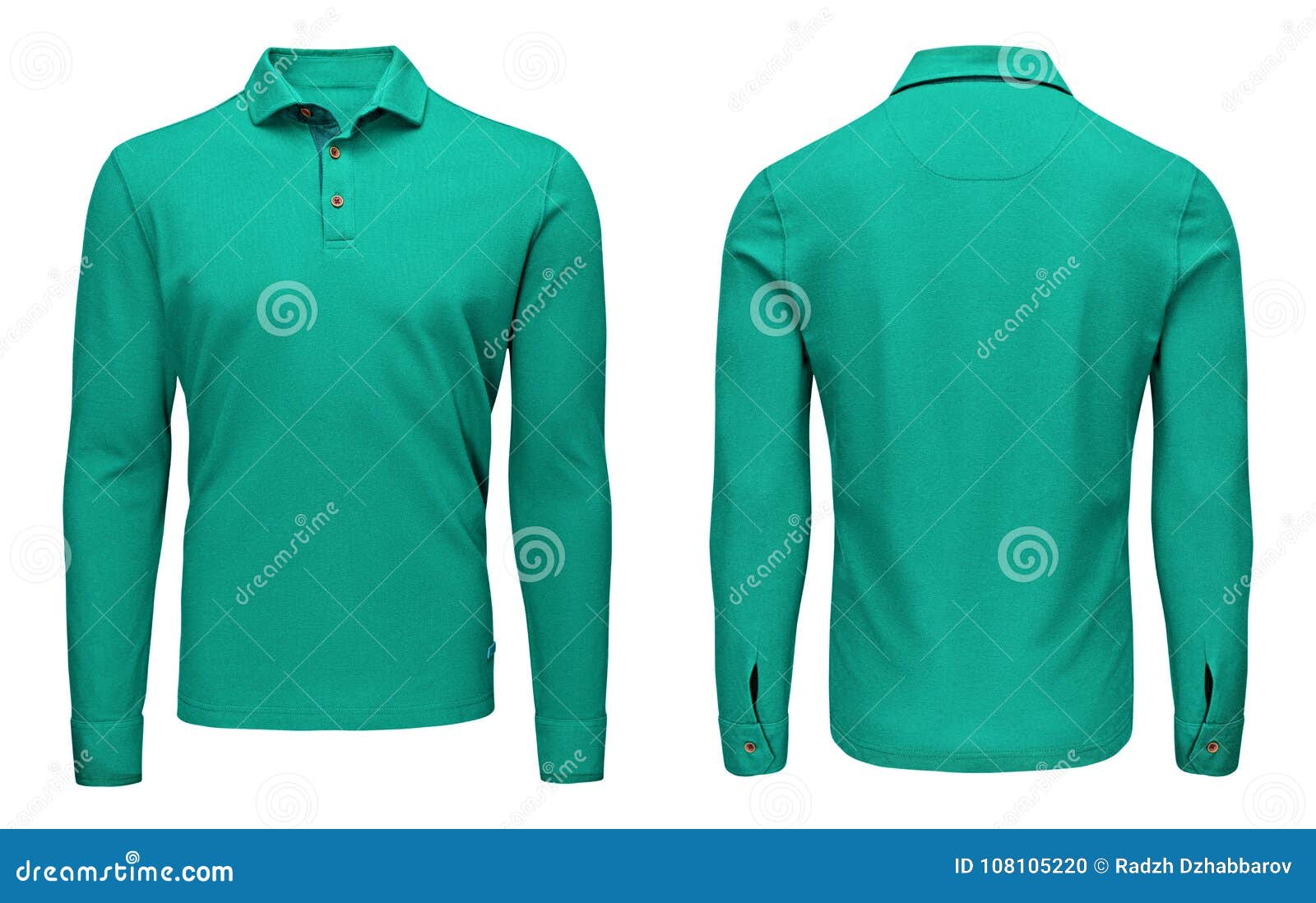Download Blank Template Mens Turquoise Polo Shirt Long Sleeve ...