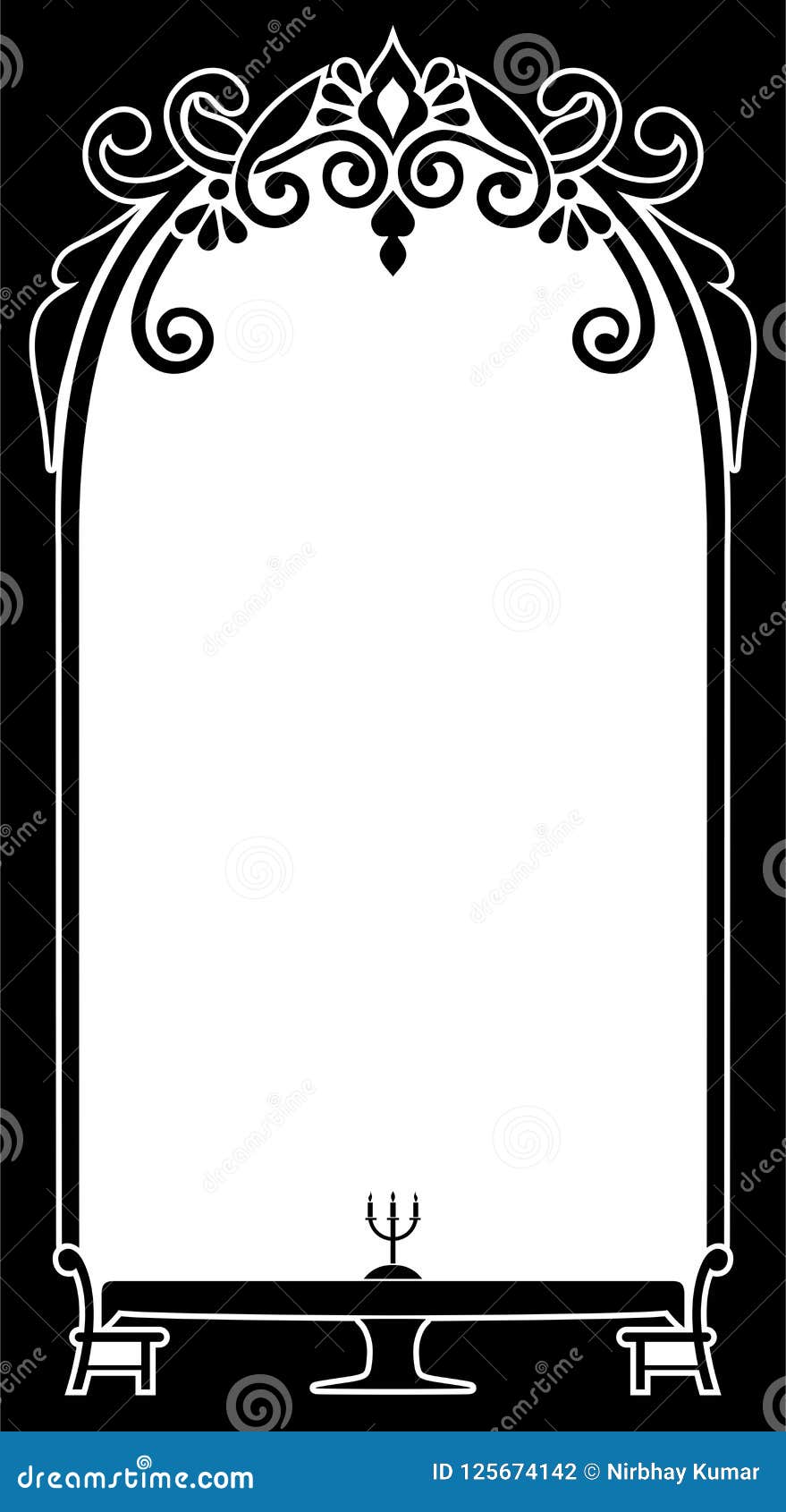 restaurant menu card frame template stock vector