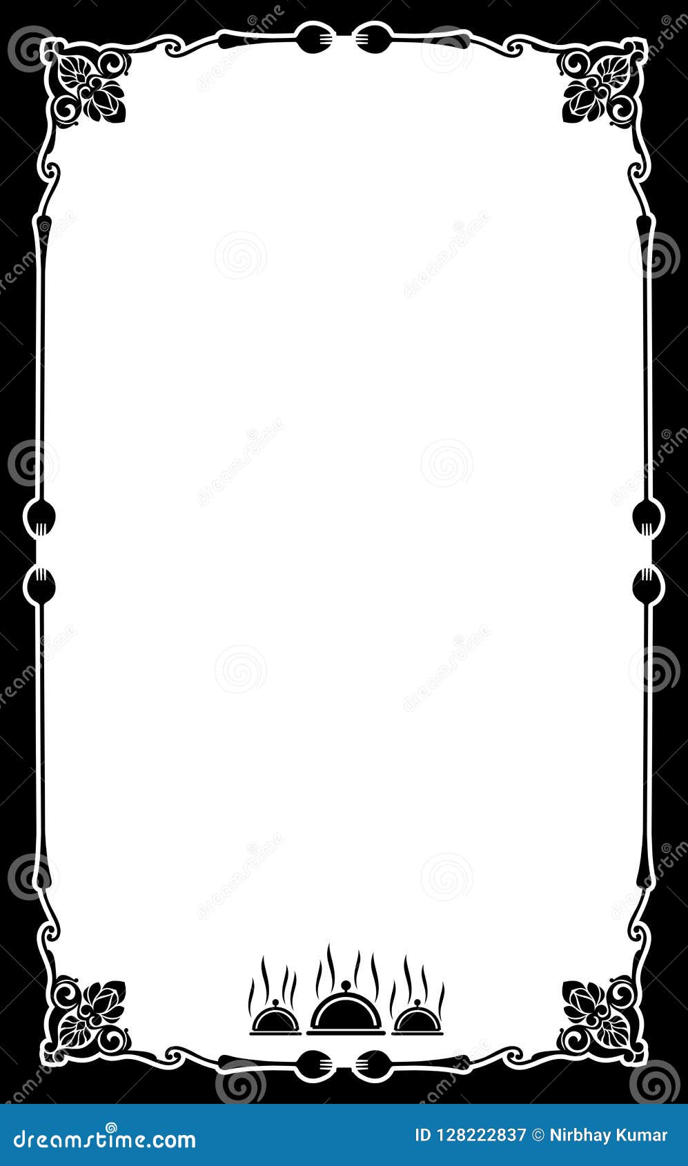  Restaurant Menu Card Frame Template Stock Vector 