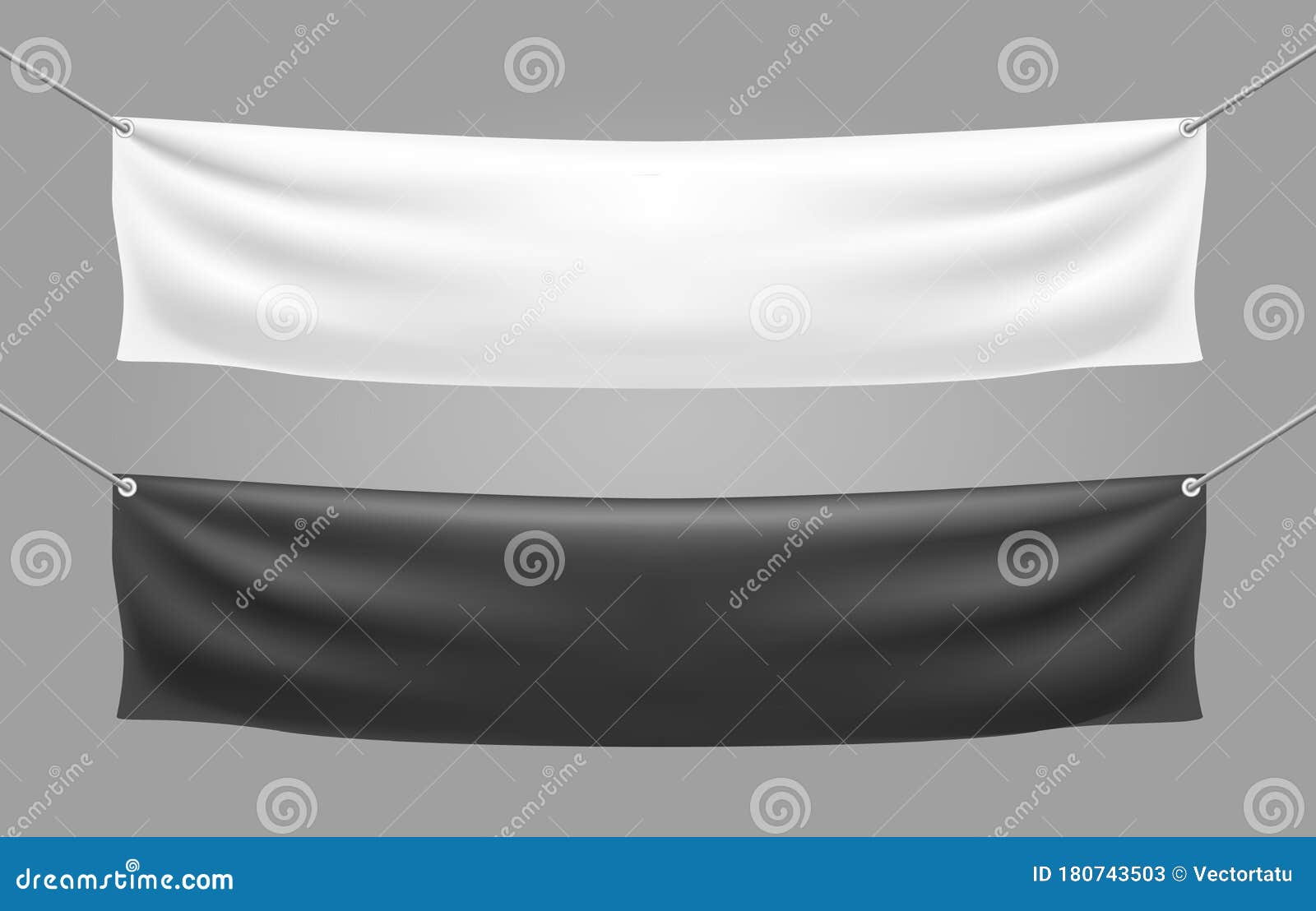 Blank Textile Banner Templates Stock Vector - Illustration of With Free Blank Banner Templates