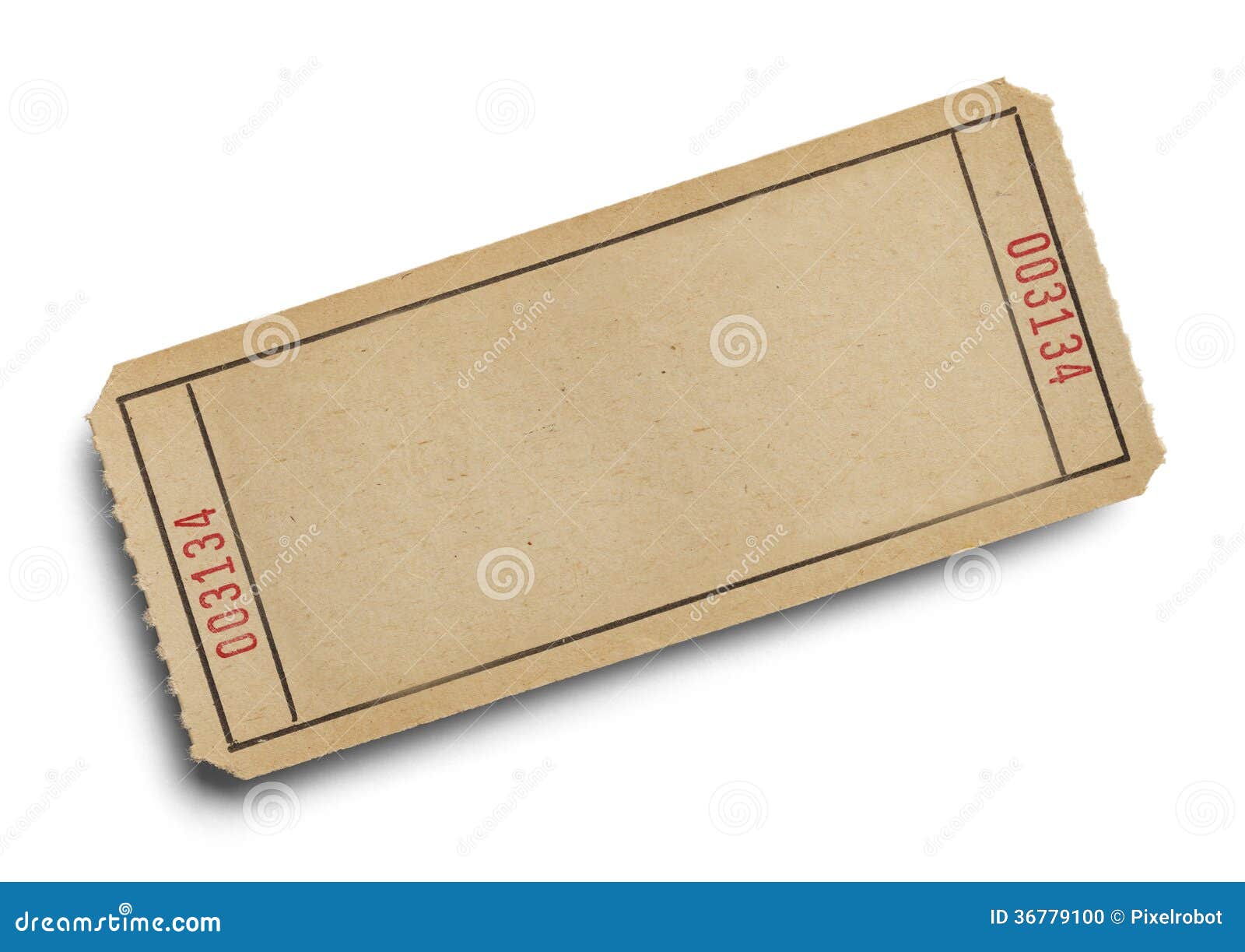blank ticket old copy space isolated white background 36779100