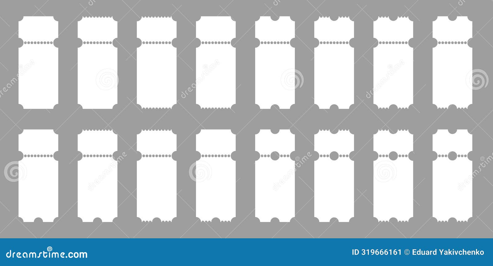 blank ticket stubs pattern  