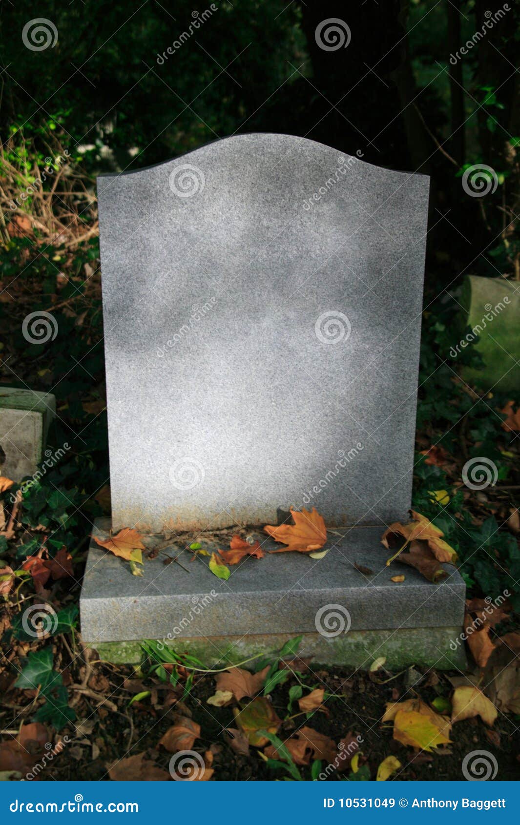 blank tombstone