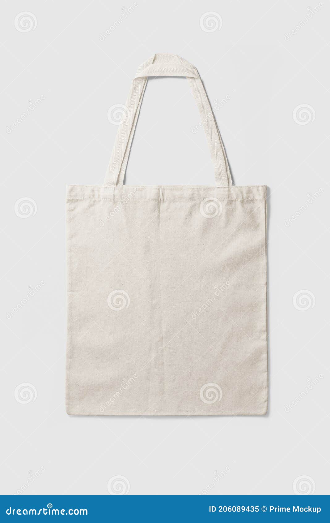 Blank Tote Canvas Bag Mockup On Light Grey Background Stock Photo