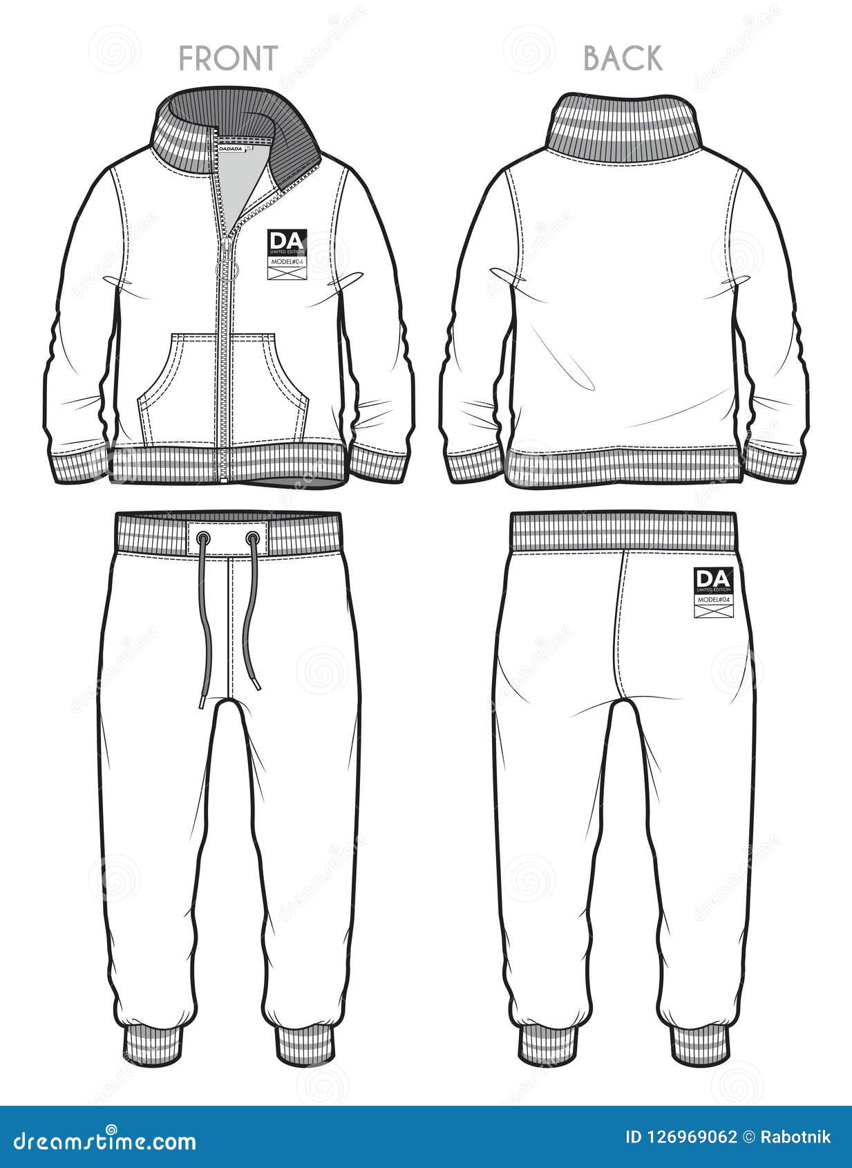 Blank Tracksuit Template