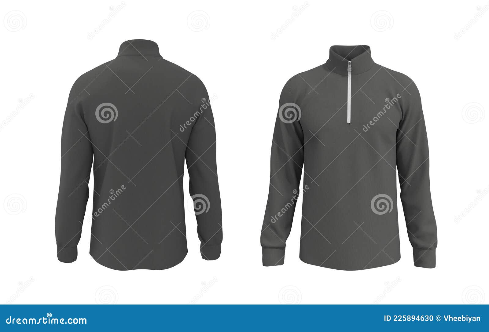 Blank Tracktop Shirt Mockup, Track Front and Back View Stock ...