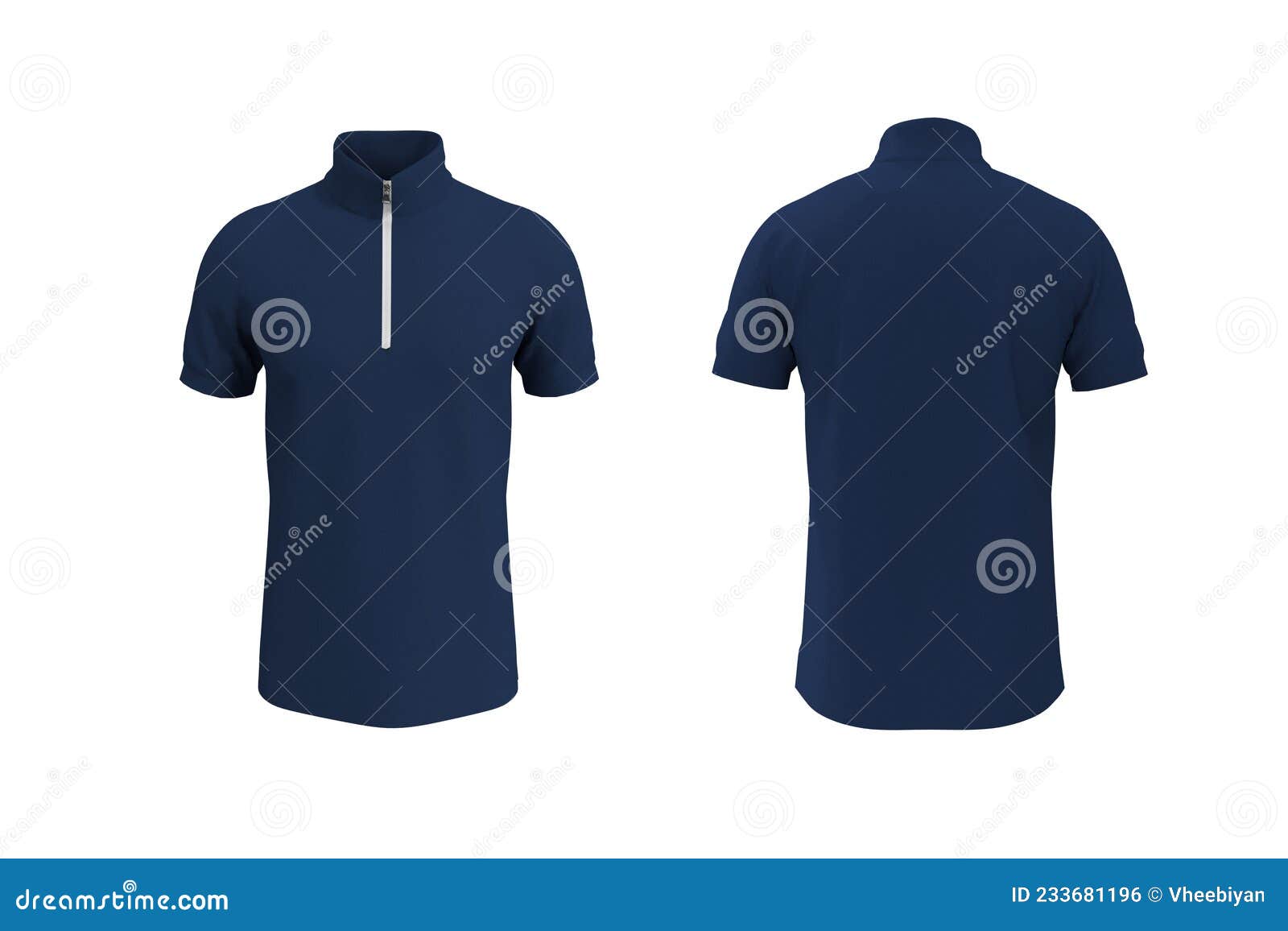 Blank Tracktop Shirt Mockup, Track Front and Back Views Stock ...