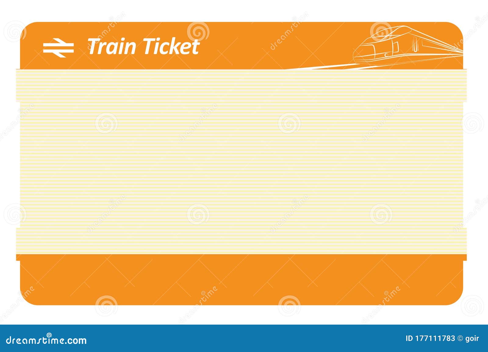 Blank Train Ticket Stock Illustration Illustration Of Event 177111783