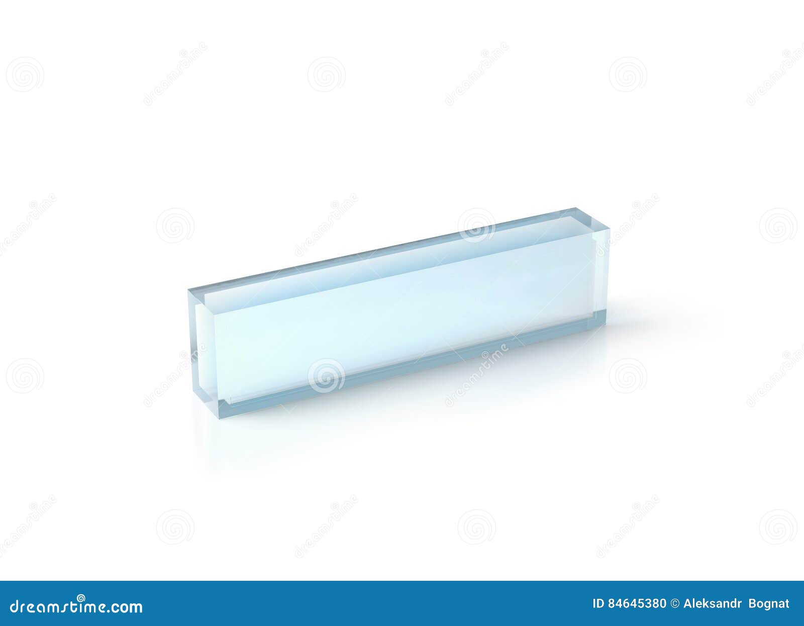 Download Blank Transparent Acrylic Desk Block Mockup Stock Photo Image Of Engraving Plastic 84645380