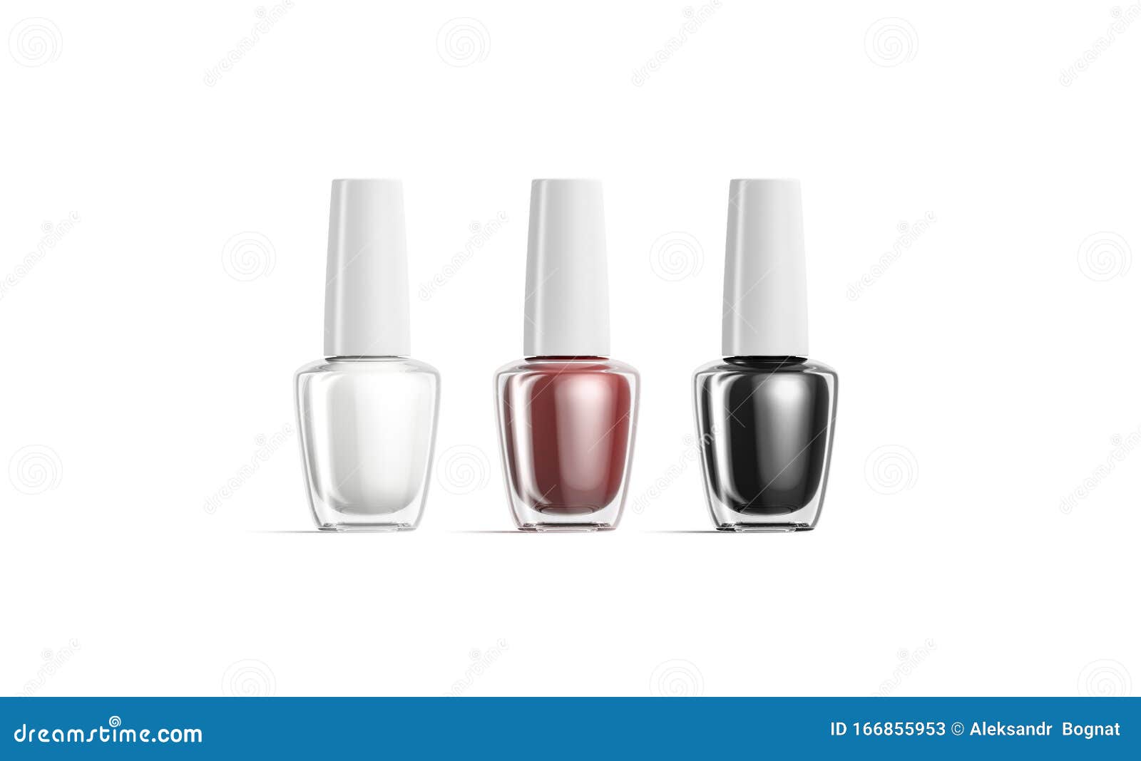 Download Blank Transparent Bottle With Black White Red Nail Polish Mockup Stock Illustration Illustration Of Fingernail Acrylic 166855953
