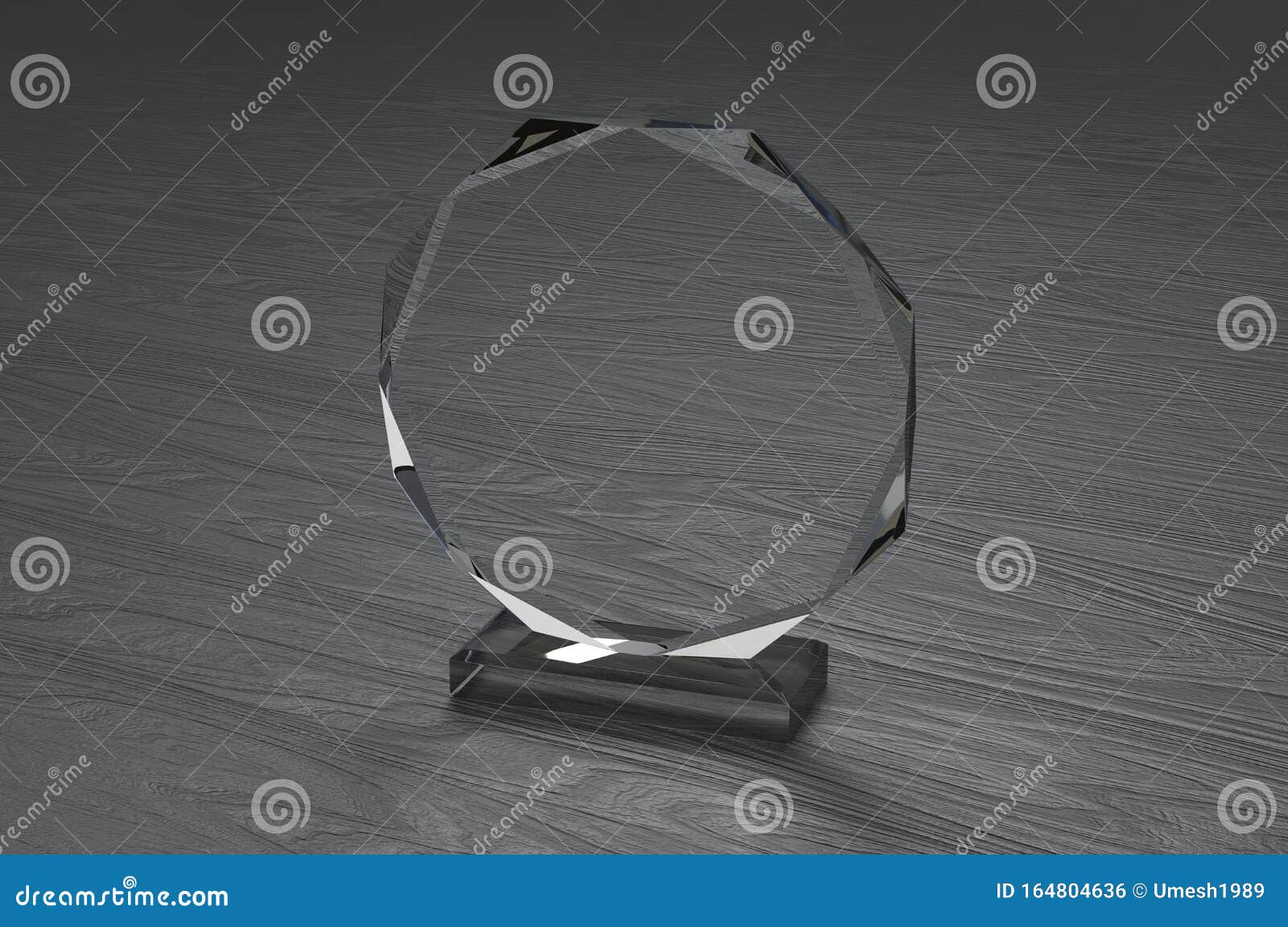 Download Blank Transparent Crystal Trophy For Mock Up. 3d Render ...