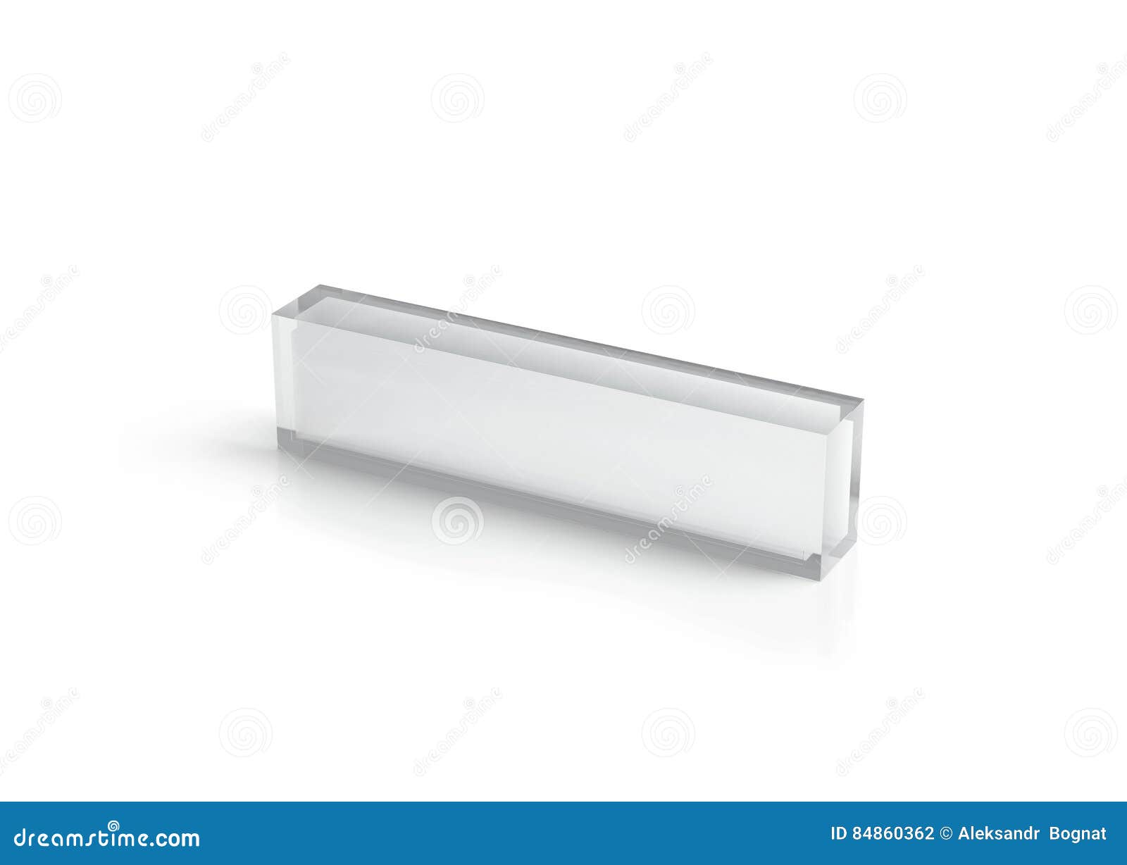 Blank Transparent Glass Desk Block Mockup Stock Photo Image Of
