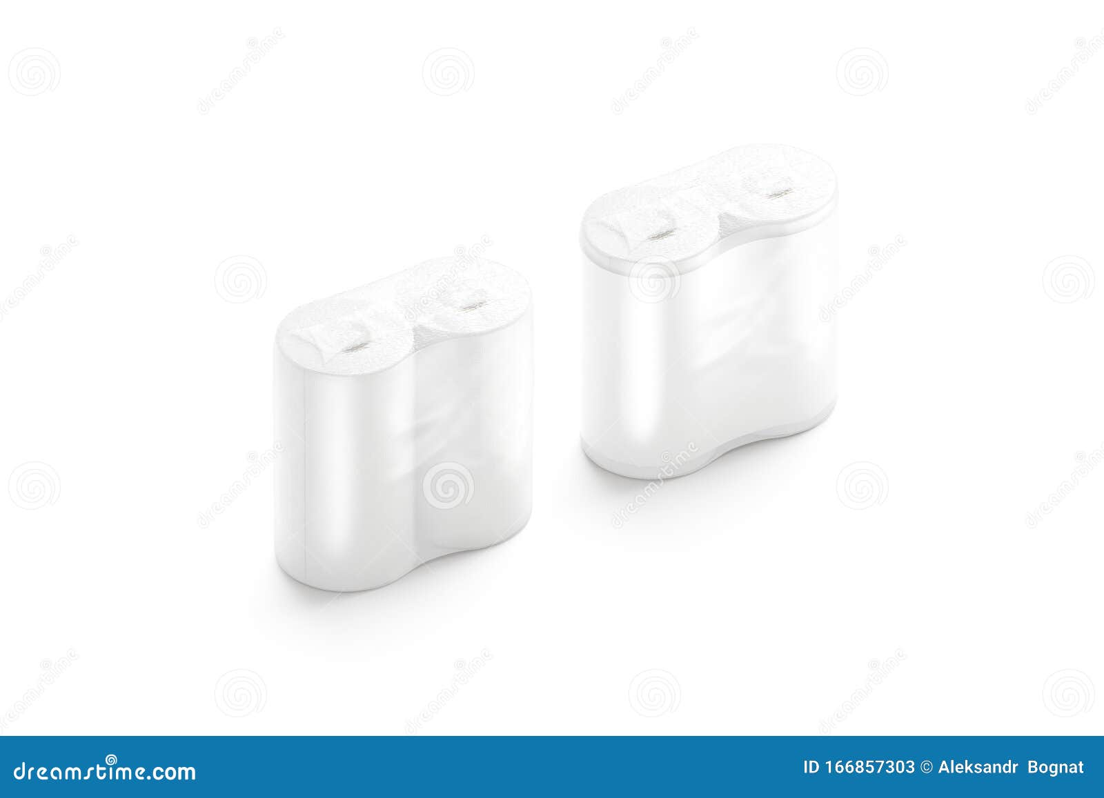 Download Blank Transparent Paper Towel Pack With Label Mockup, Side View Stock Illustration ...