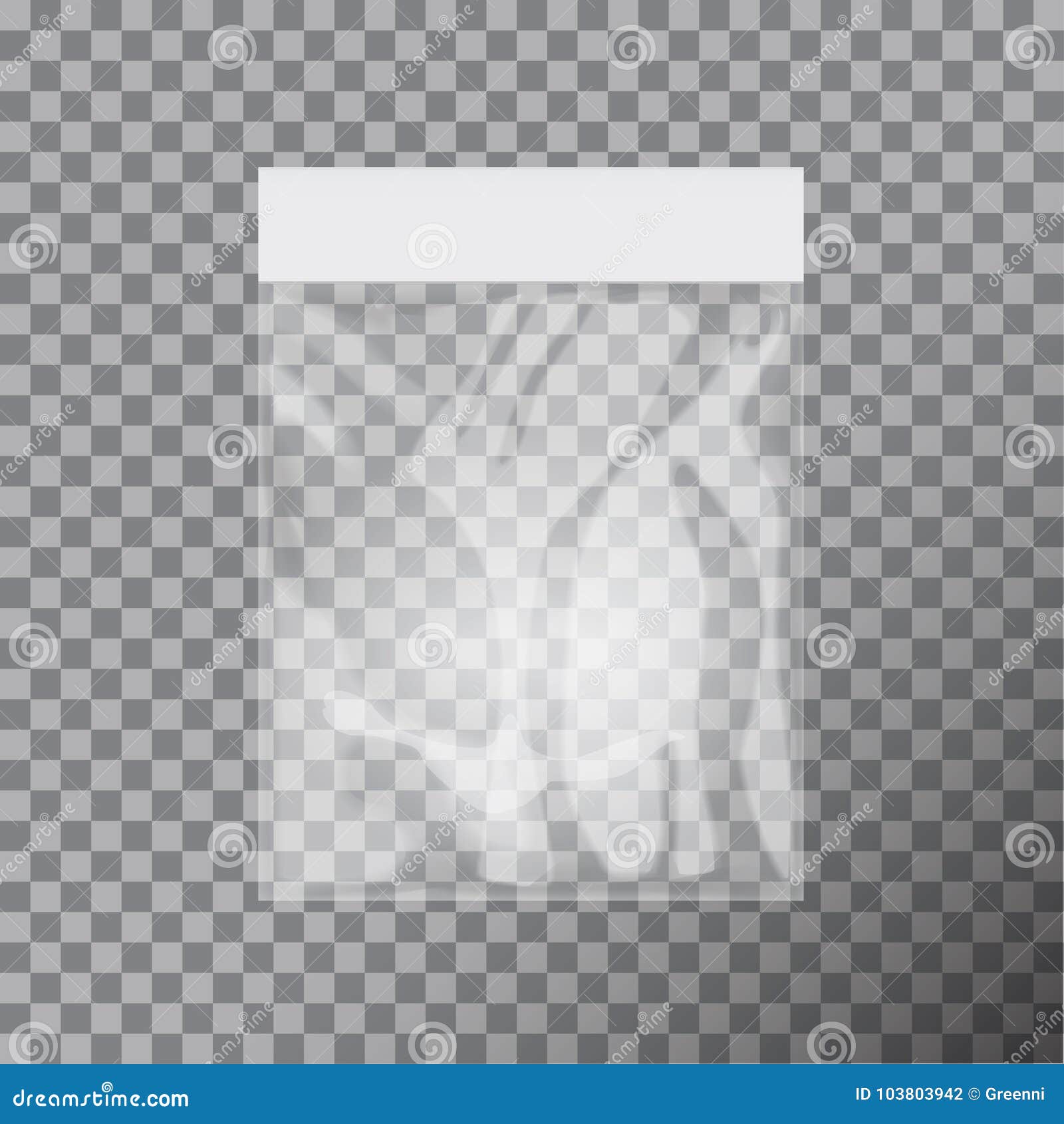 Download Blank Transparent Plastic Bag Template. White Packaging ...