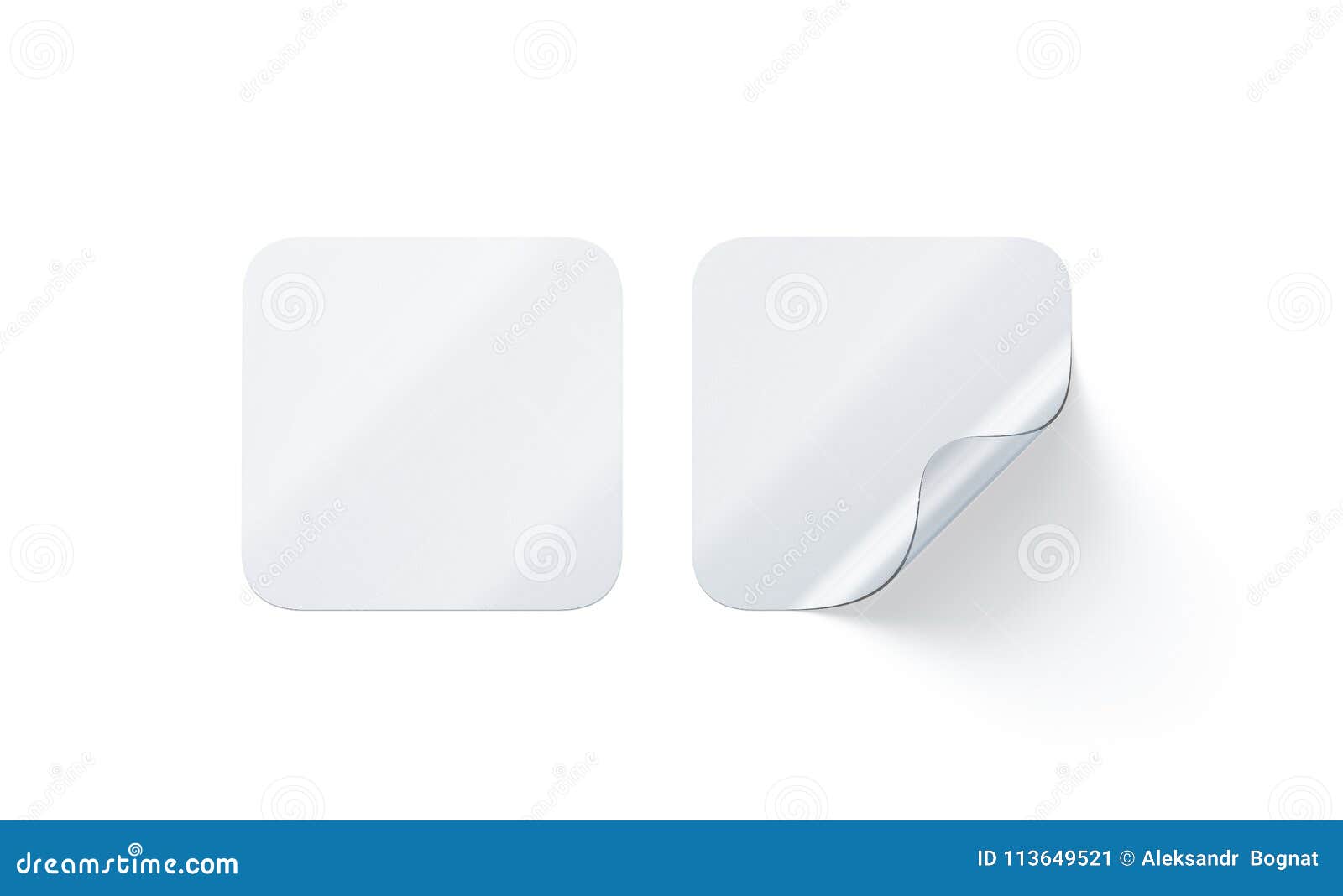 Download Blank Transparent Square Adhesive Stickers Mock Up With ...