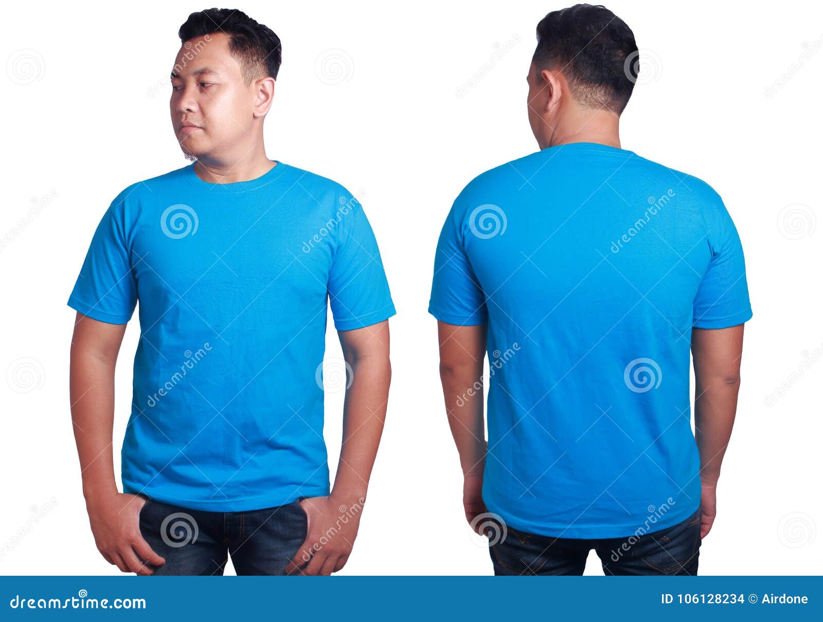 Blue shirt mockup template stock photo. Image of front - 106128234
