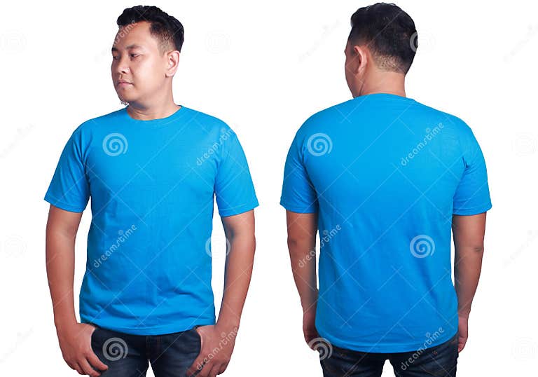 Blue shirt mockup template stock photo. Image of front - 106128234