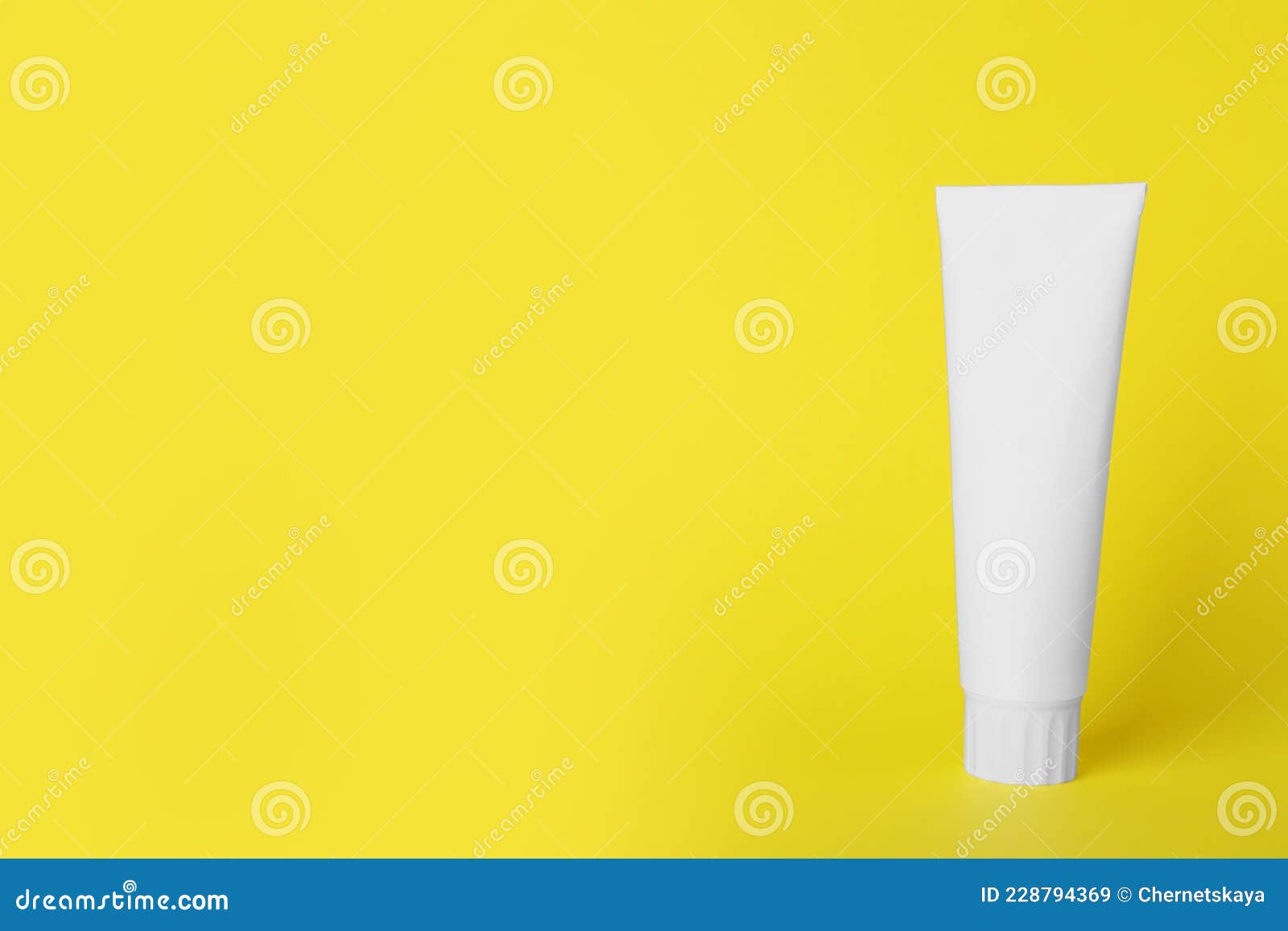 Blank Tube of Toothpaste on Yellow Background. Space for Text Stock Image Image of hygiene