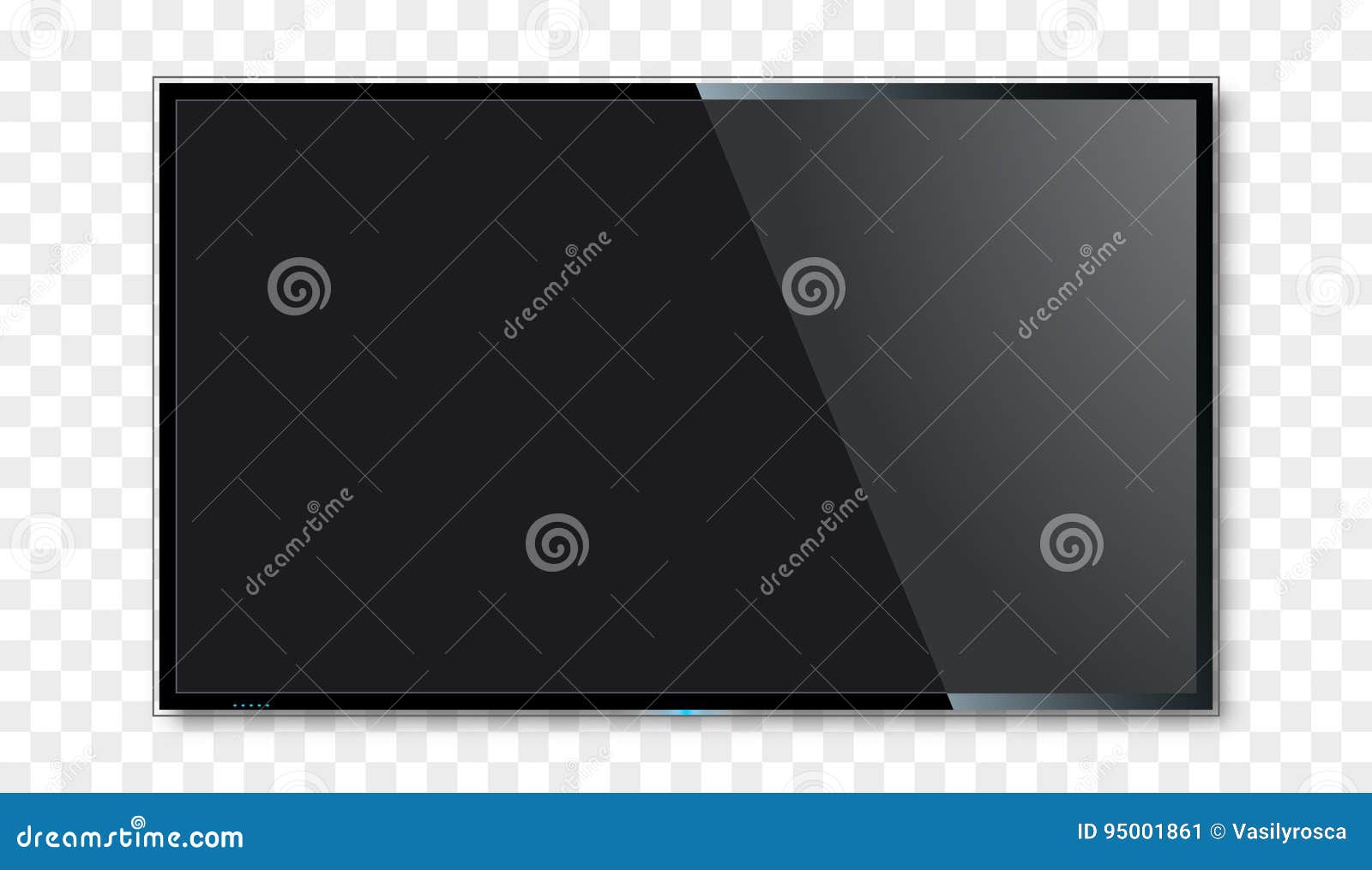 blank tv screen  . digital wide television concept.  flat led or lcd screen mockup