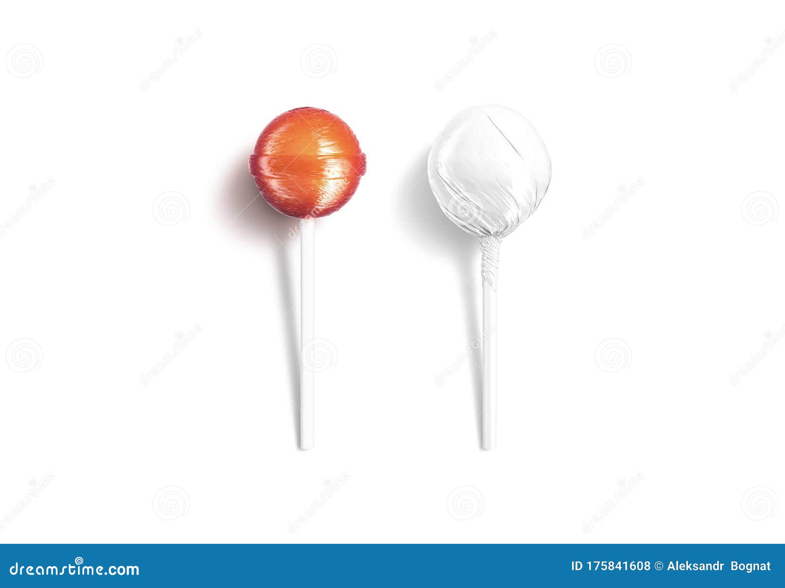 Download Blank Two Caramel Lollipop With White Wrapper Mockup Lying ...