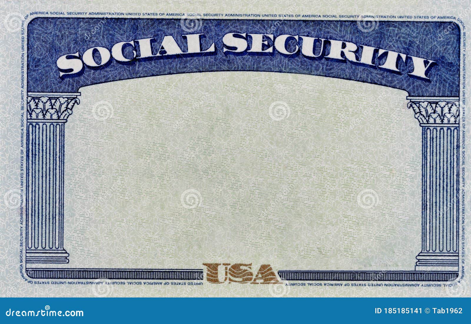 blank us social security background